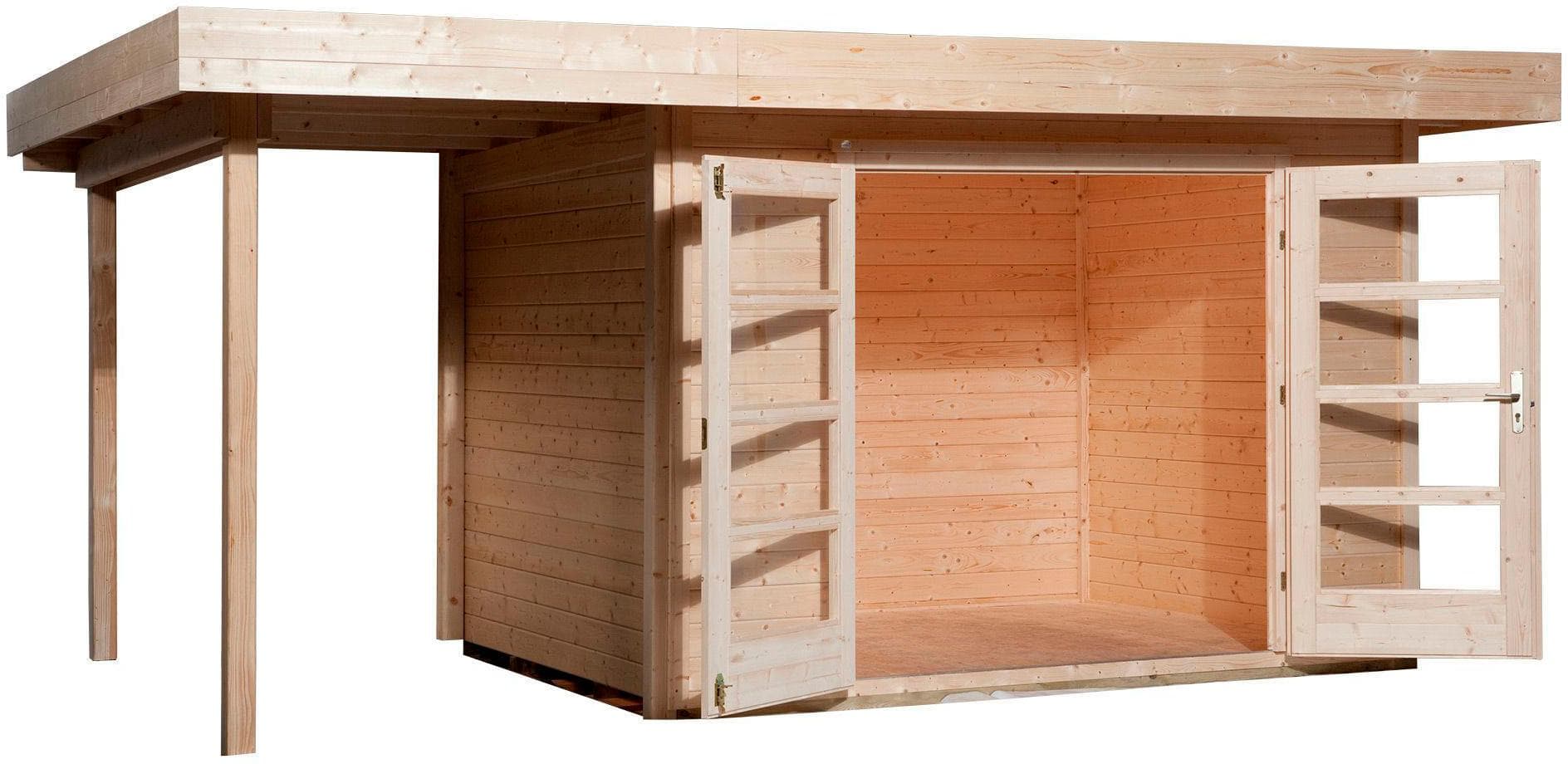Gartenhaus WEKA 126 A Flachdach Natur 28 mm Holzwerkstoff