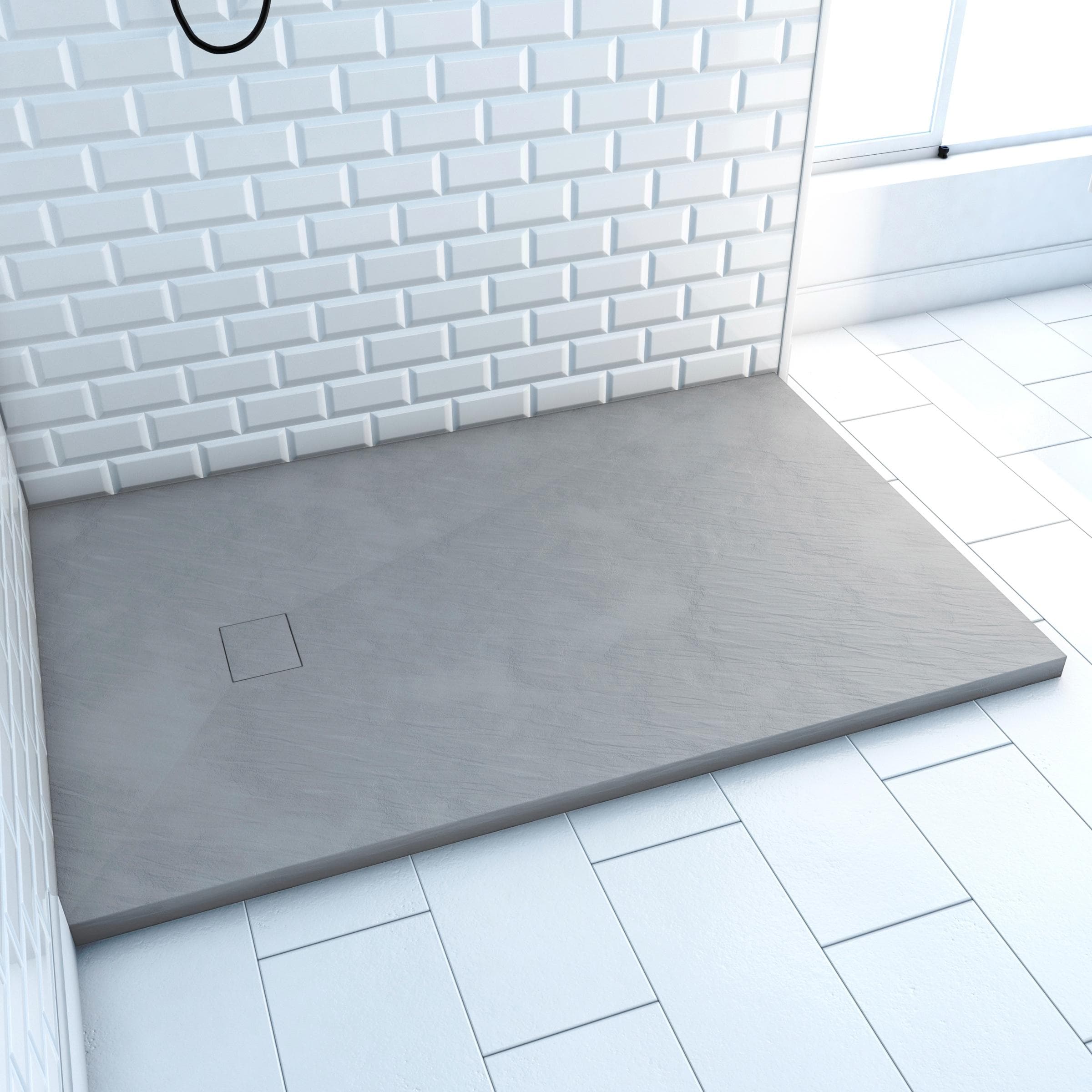 Duschwanne MARWELL grau 140x90x2,6cm extraflach