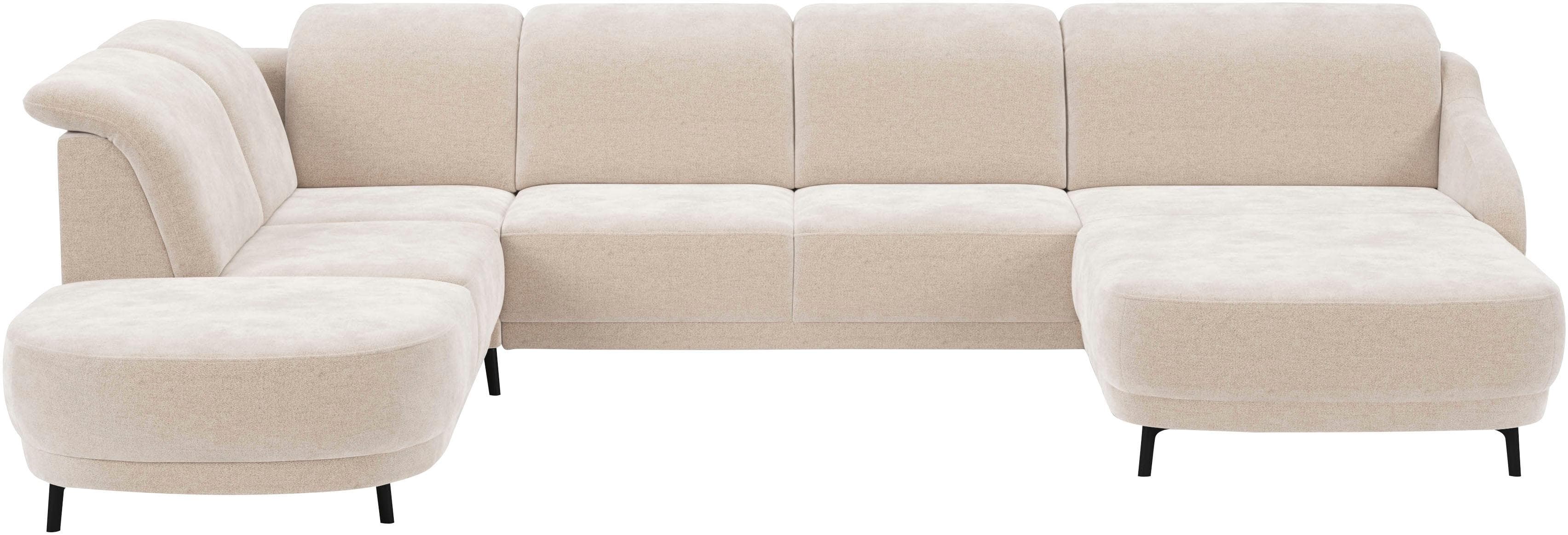 Wohnlandschaft SIT & MORE Blues U-Form Beige Recamiere