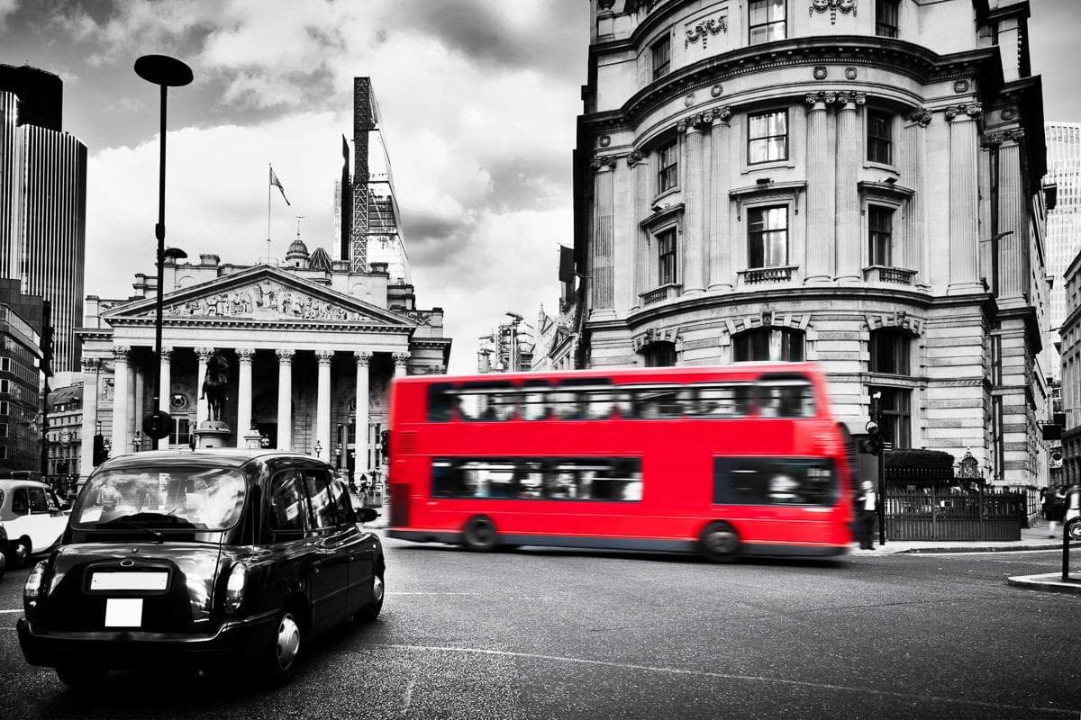 Fototapete PAPERMOON London Doubledecker Vlies bunt 4,5x2,8m