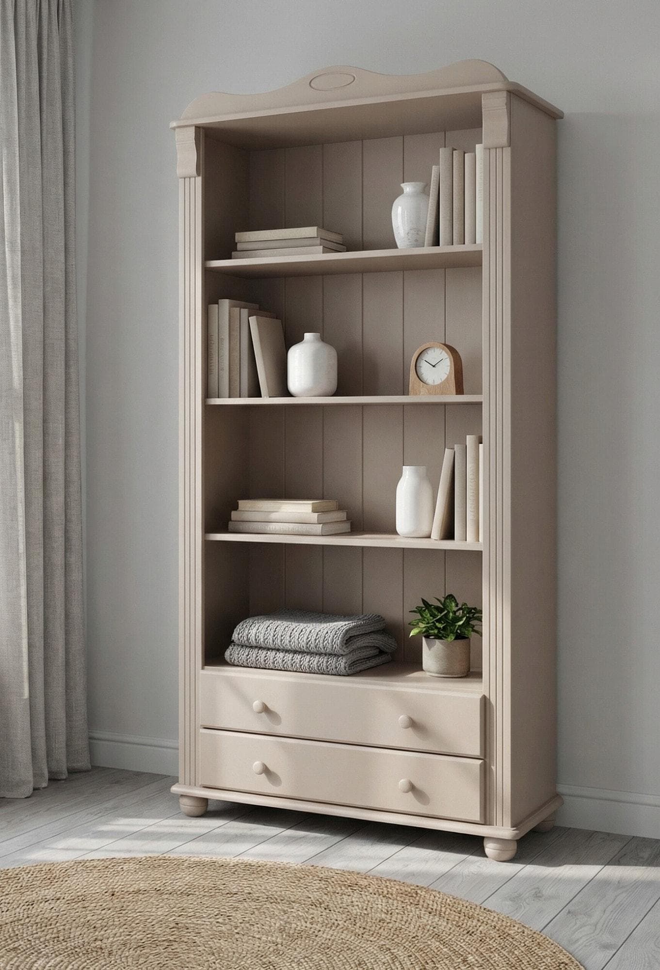 OTTO HOME Bücherregal Adele Massivholz Kiefer kaschmir