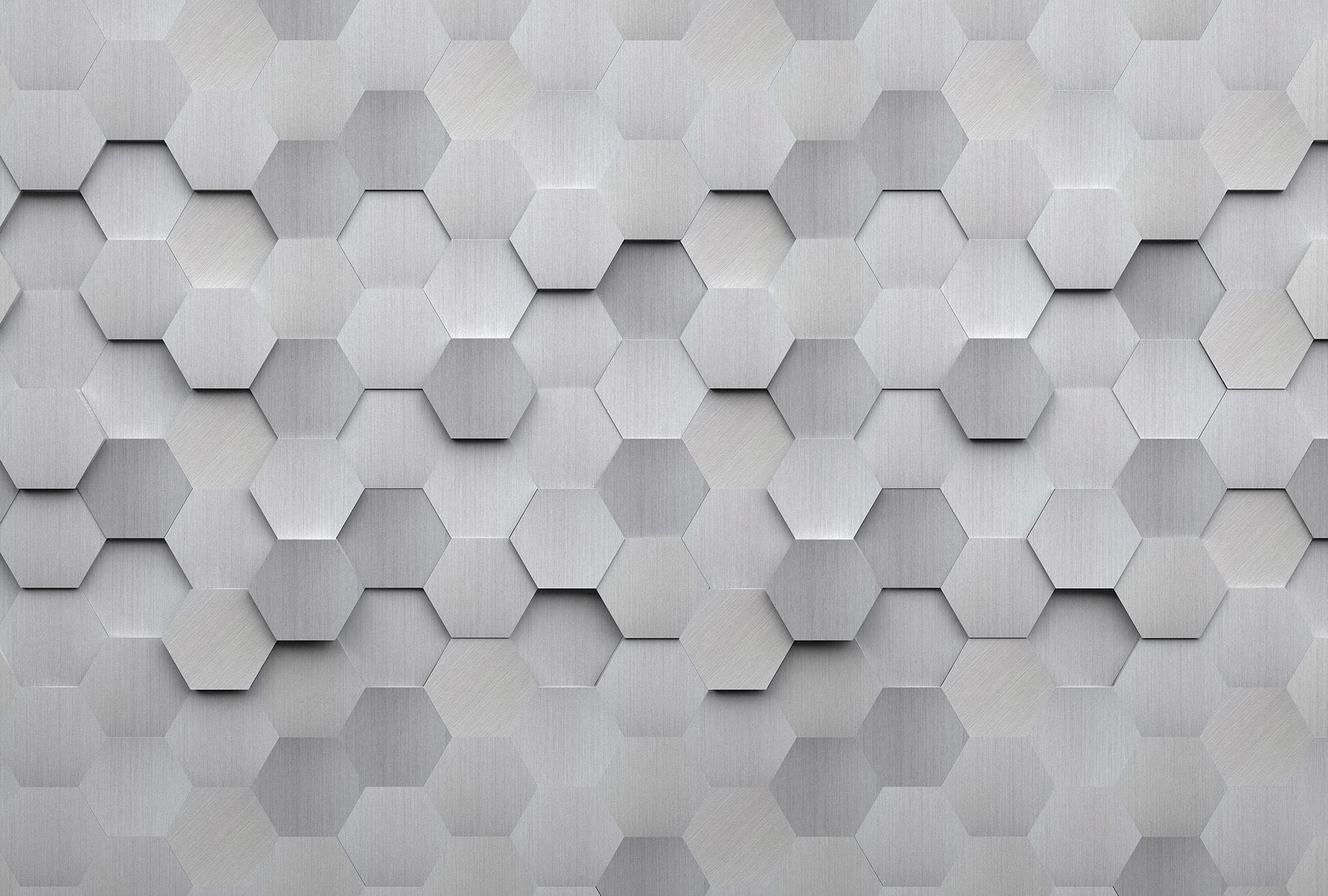 Fototapete ARCHITECTS PAPER 3D Look Comb Grau Silber