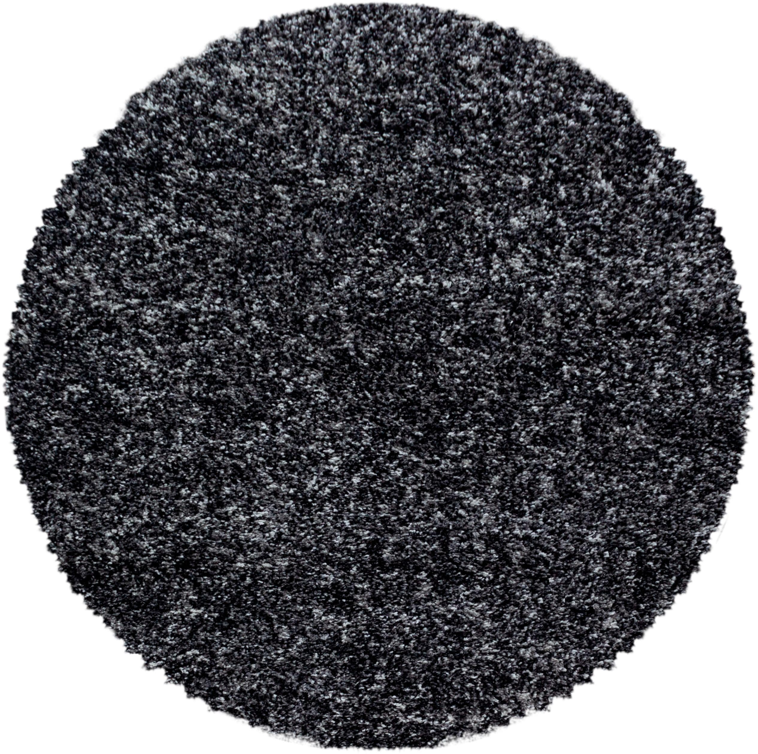 Ayyildiz Teppiche Enjoy Shaggy Hochflor-Teppich Grau Rund