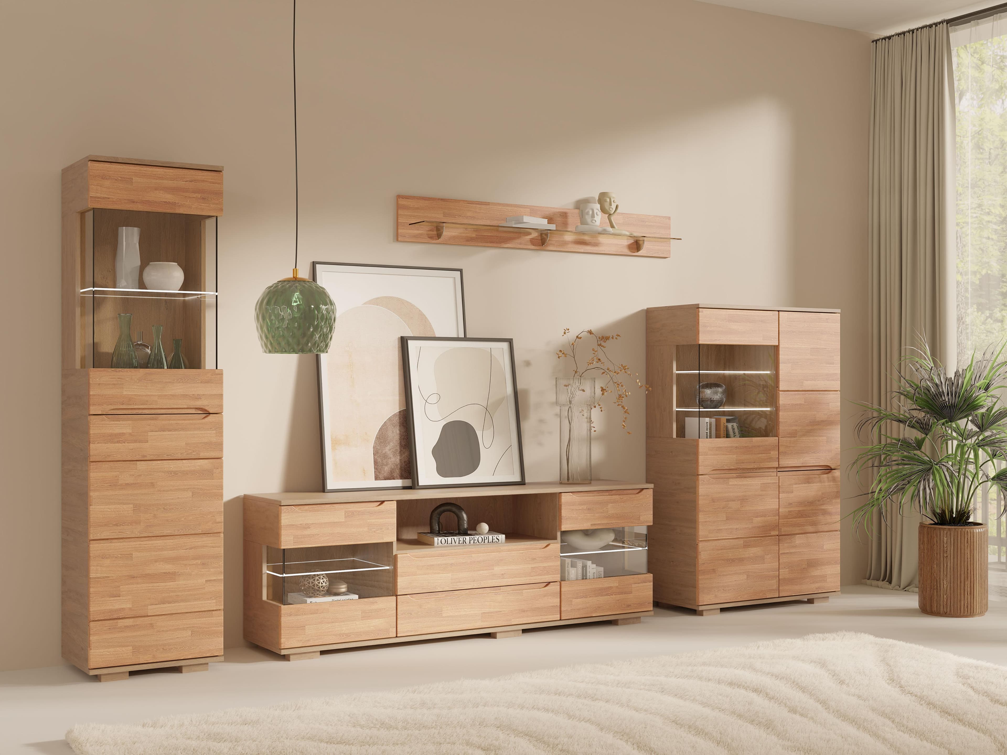 Wohnwand OTTO HOME VETRO Eichenfarben