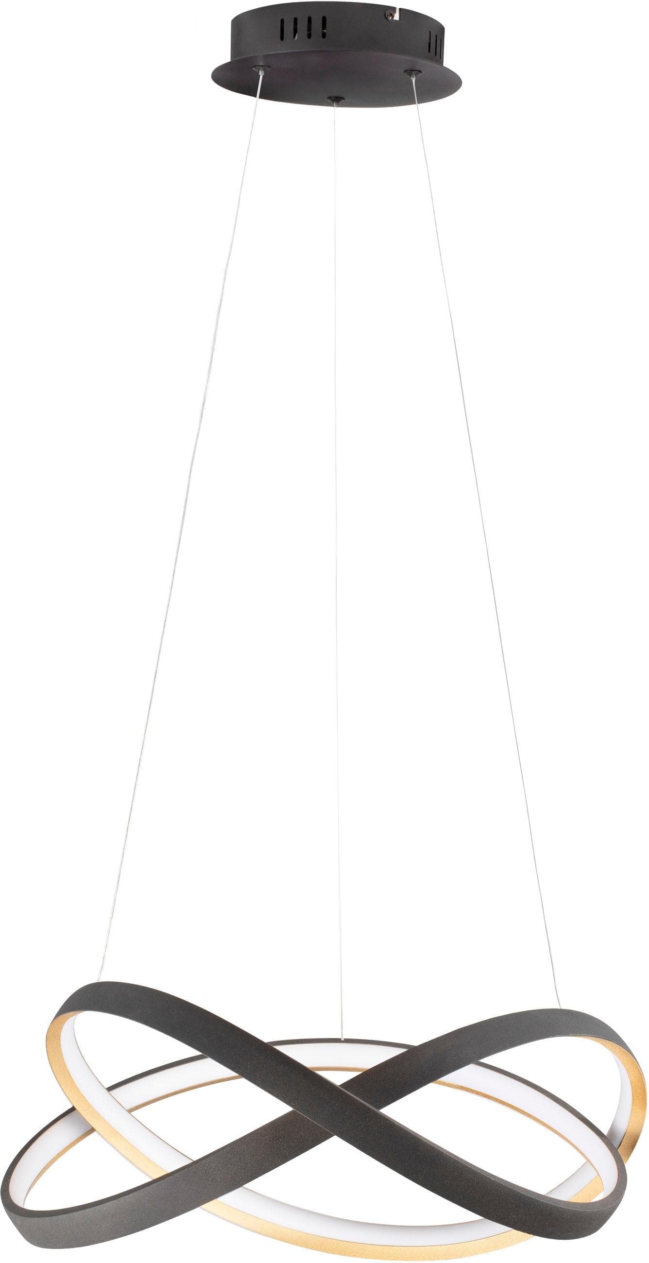 NOVA LUCE LED-Hängeleuchte ODREY Schwarz Gold