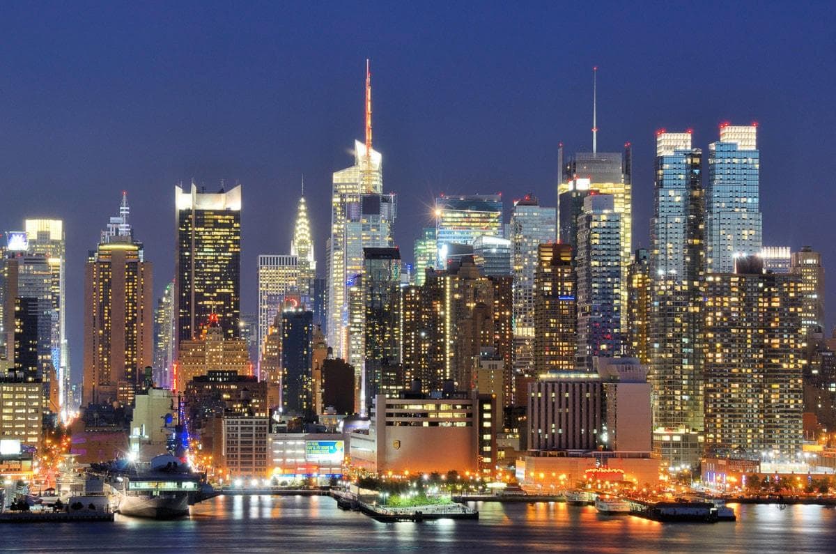 PAPERMOON Fototapete Manhattan Skyline Vlies Bunt