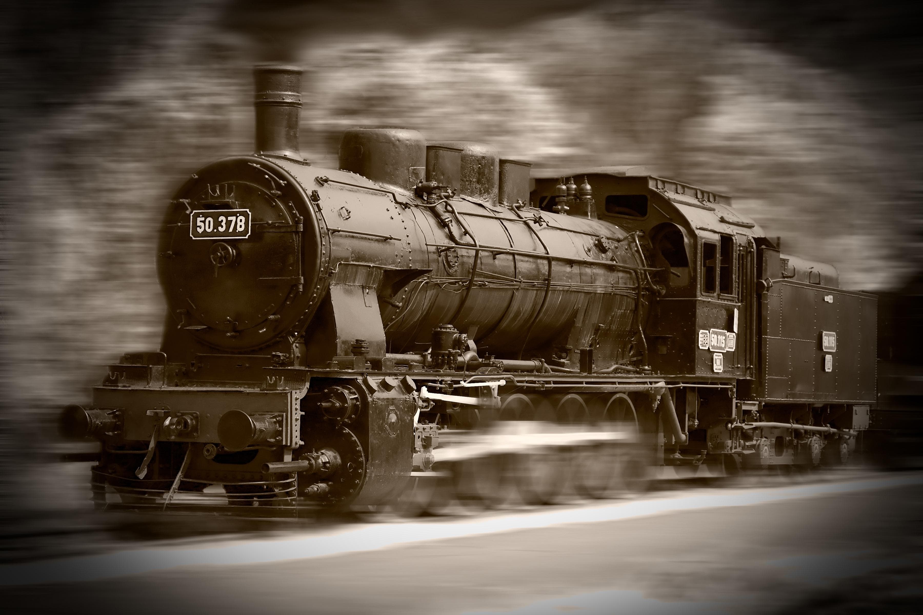 Fototapete PAPERMOON 'Steam Locomotive' - Vlies Tapete 5m x 2,8m