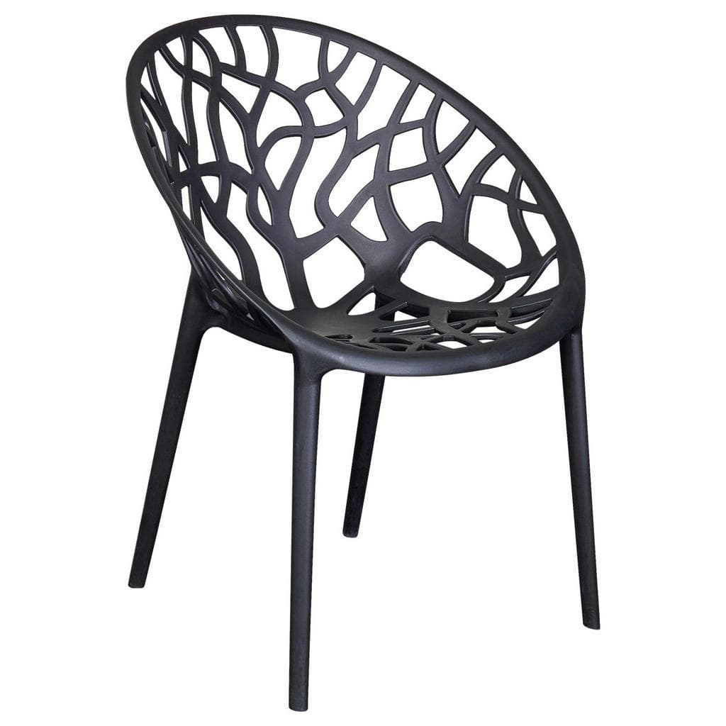 Ambia Garden Stapelstuhl Schwarz Kunststoff Gartenstuhl