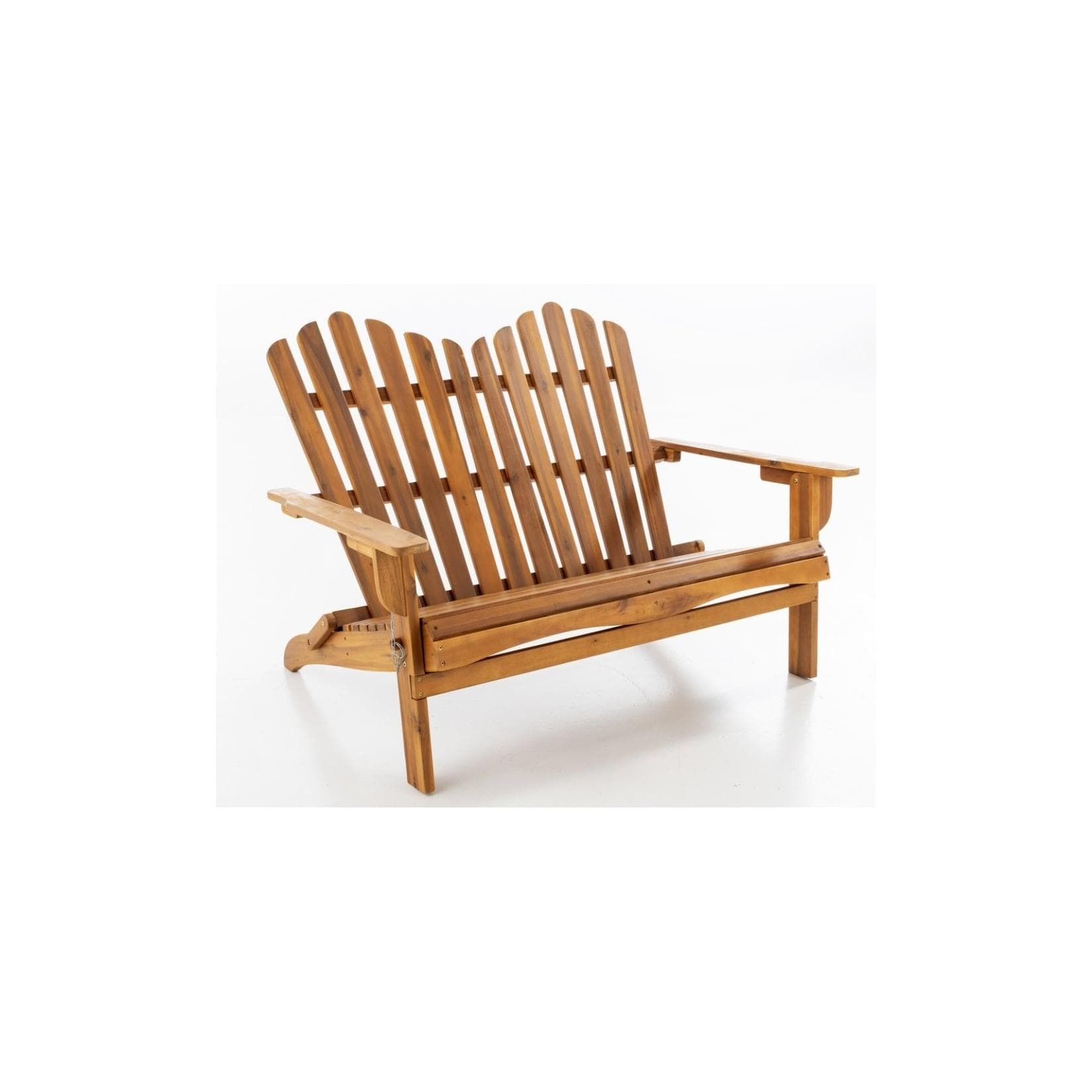 2-Sitzer Adirondack-Gartenbank klappbar Akazienholz Hellbraun