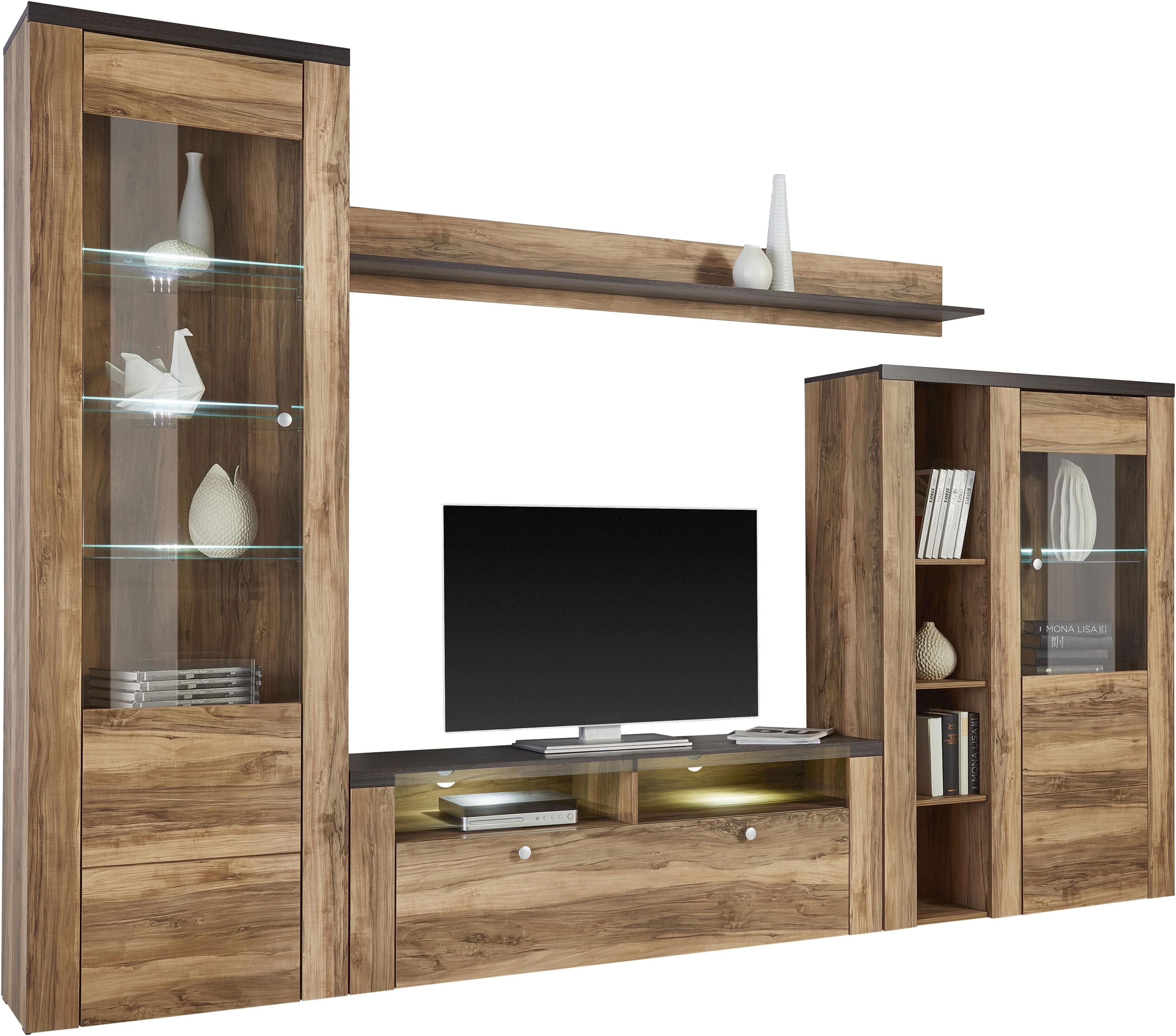 OTTO HOME Wohnwand Larona 4-teilig Braun Holzwerkstoff