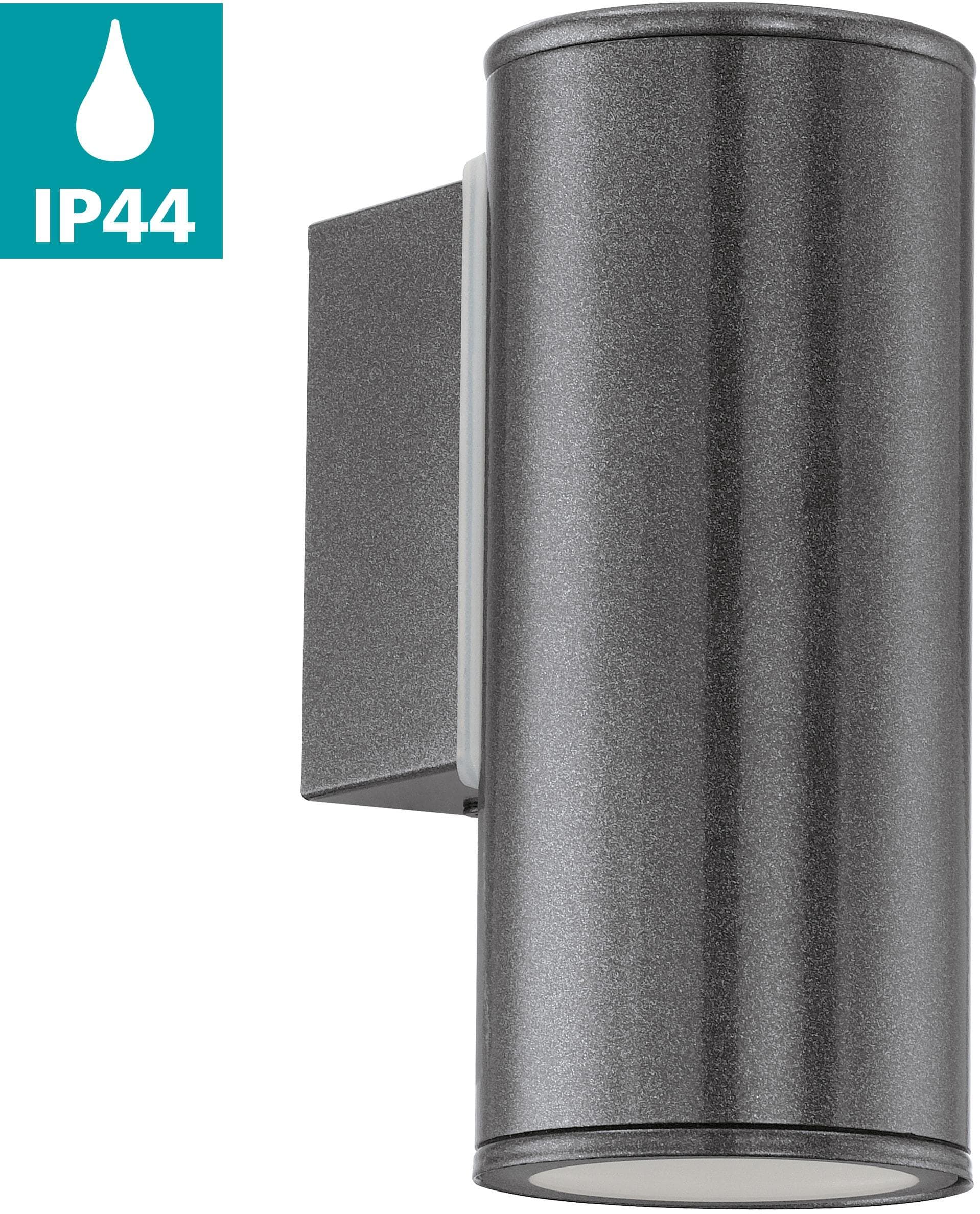 EGLO RIGA Wandleuchte LED Außenleuchte Grau Anthrazit