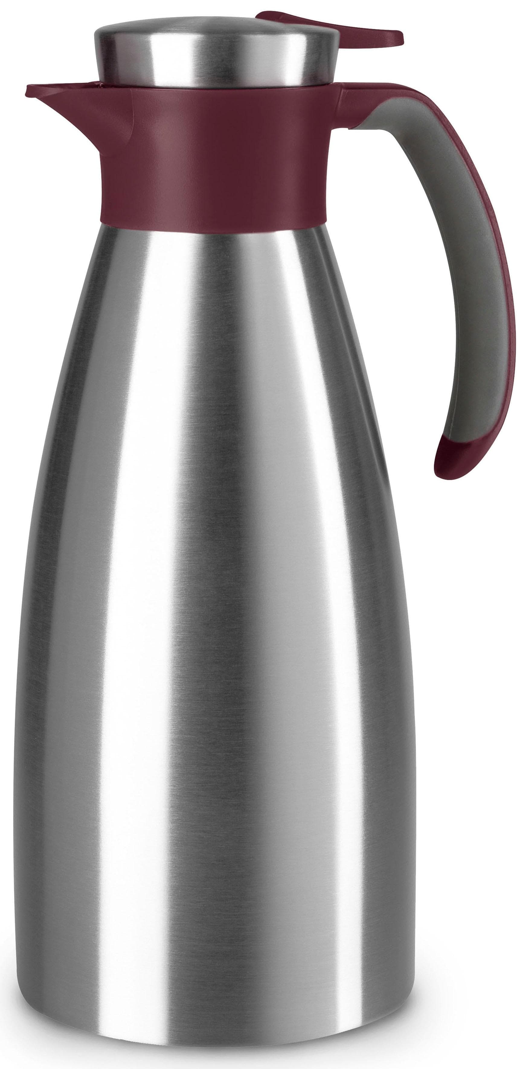 EMSA Soft Grip Isolierkanne 1,0L Rot/Edelstahl