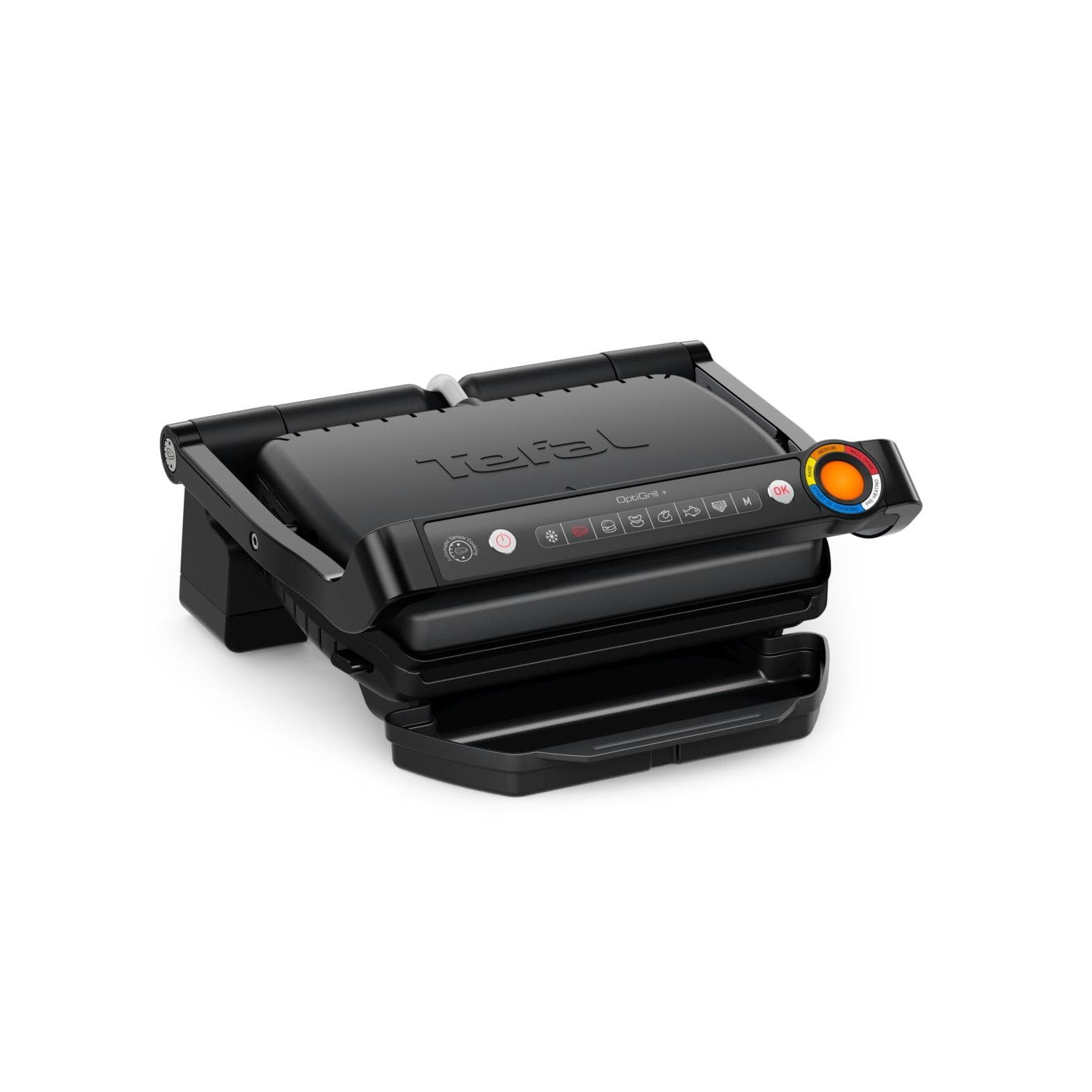 TEFAL OptiGrill+ Kontaktgrill 6 Programme Schwarz Edelstahl