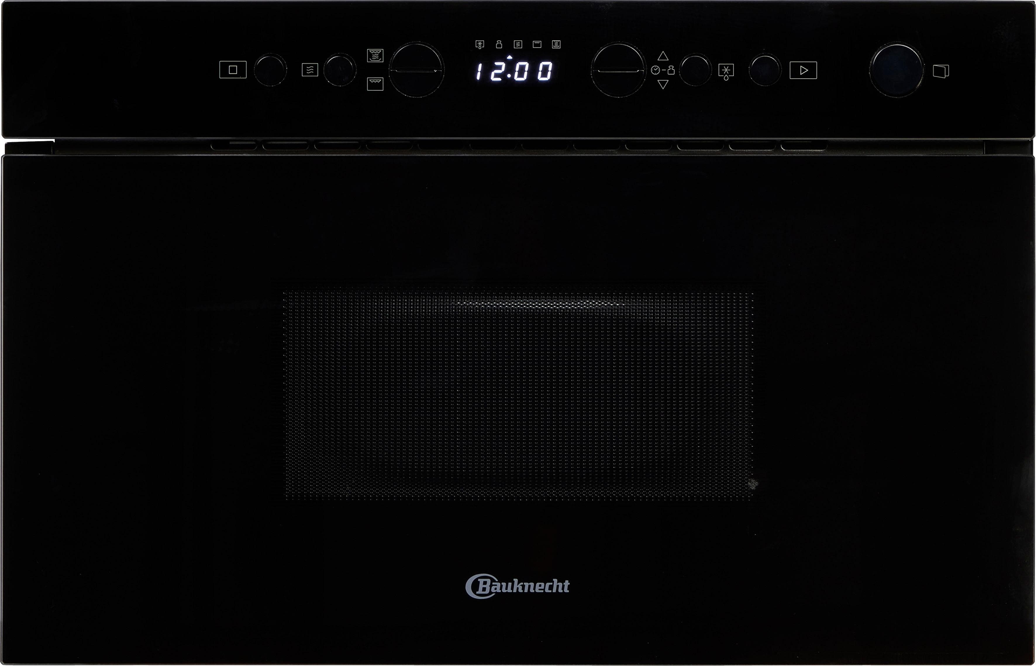 BAUKNECHT Einbau-Mikrowelle BMN14BK Schwarz Glas 3D-System