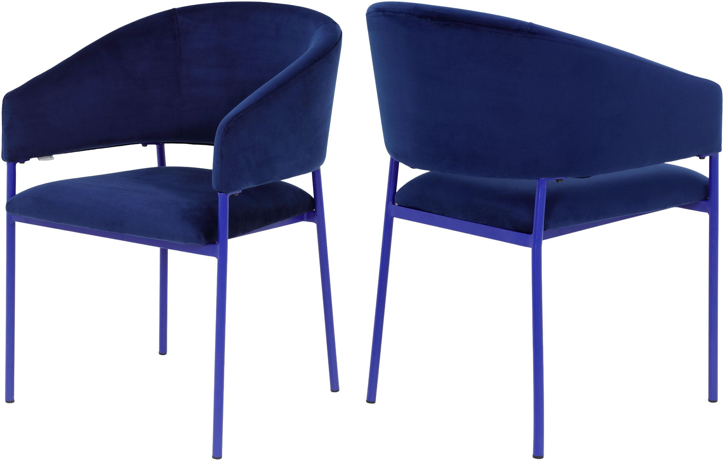 TOM TAILOR HOME EMBRACE Armlehnstuhl Navy/Cobalt Blau Samt