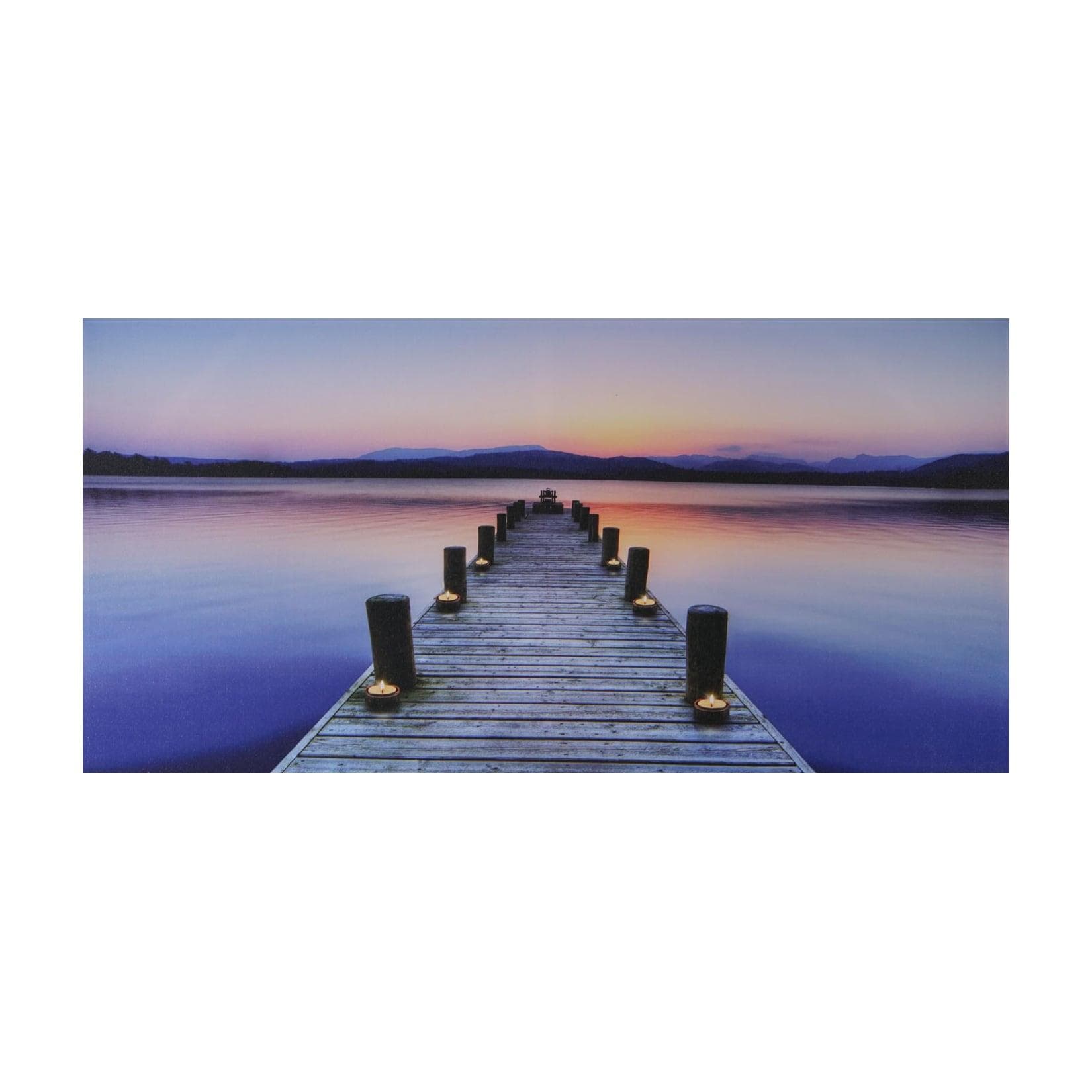 MCW LED-Bild Leinwand 110x55cm Timer Flackernd