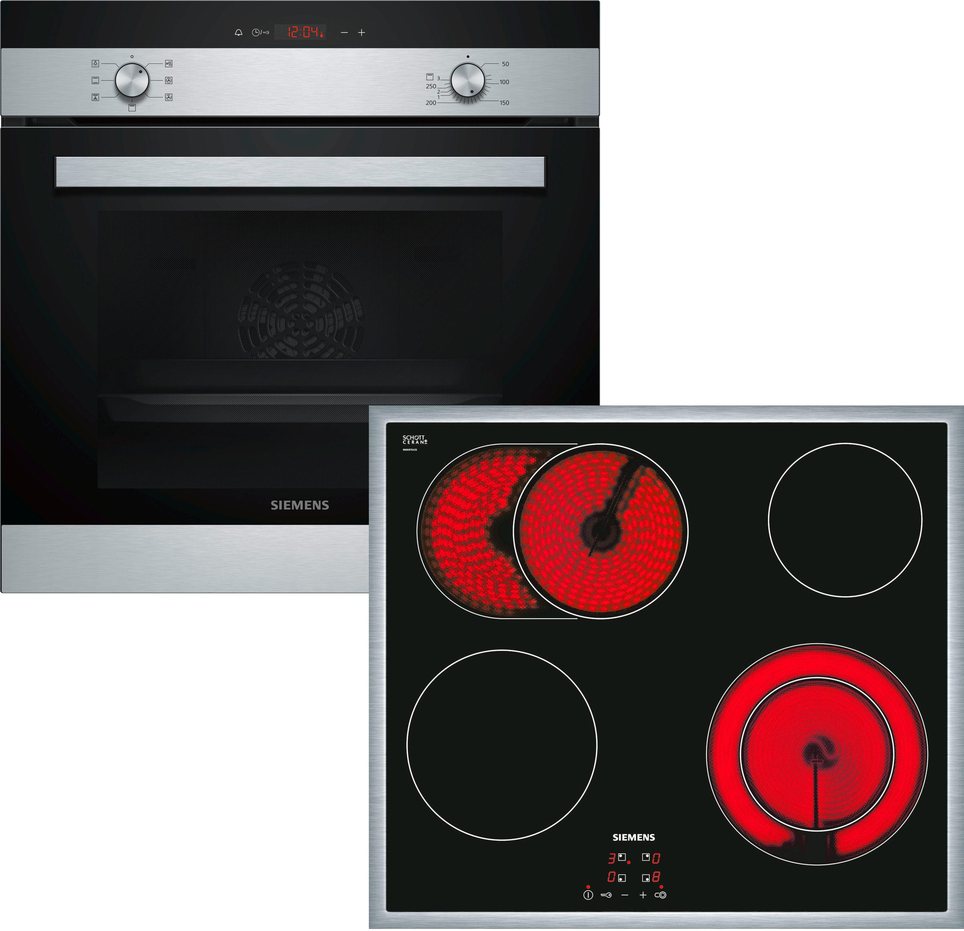 Siemens EQ112EA01Z Backofen-Set Schwarz/Edelstahl