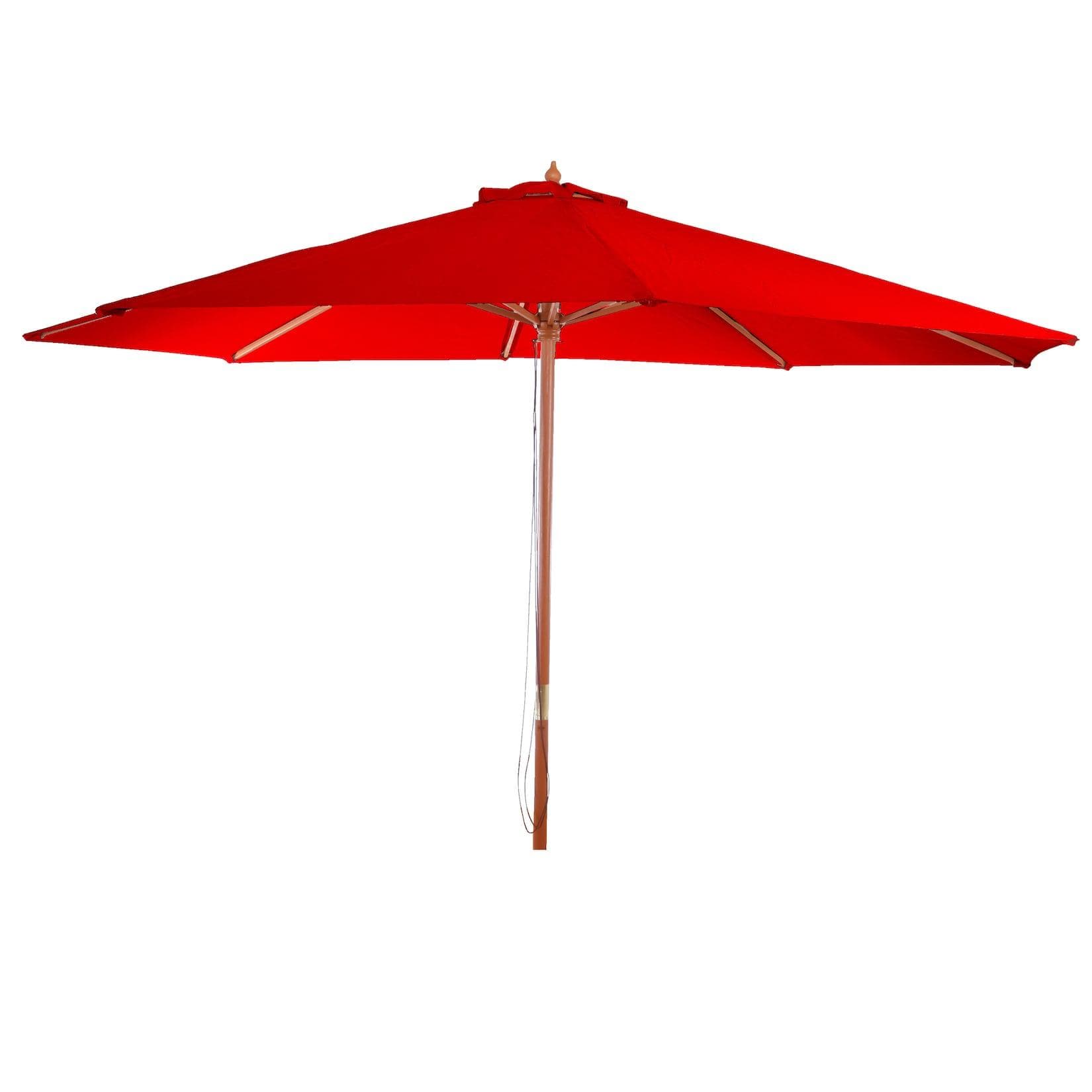 MCW Sonnenschirm Lissabon Marktschirm Bordeaux Polyester Holz