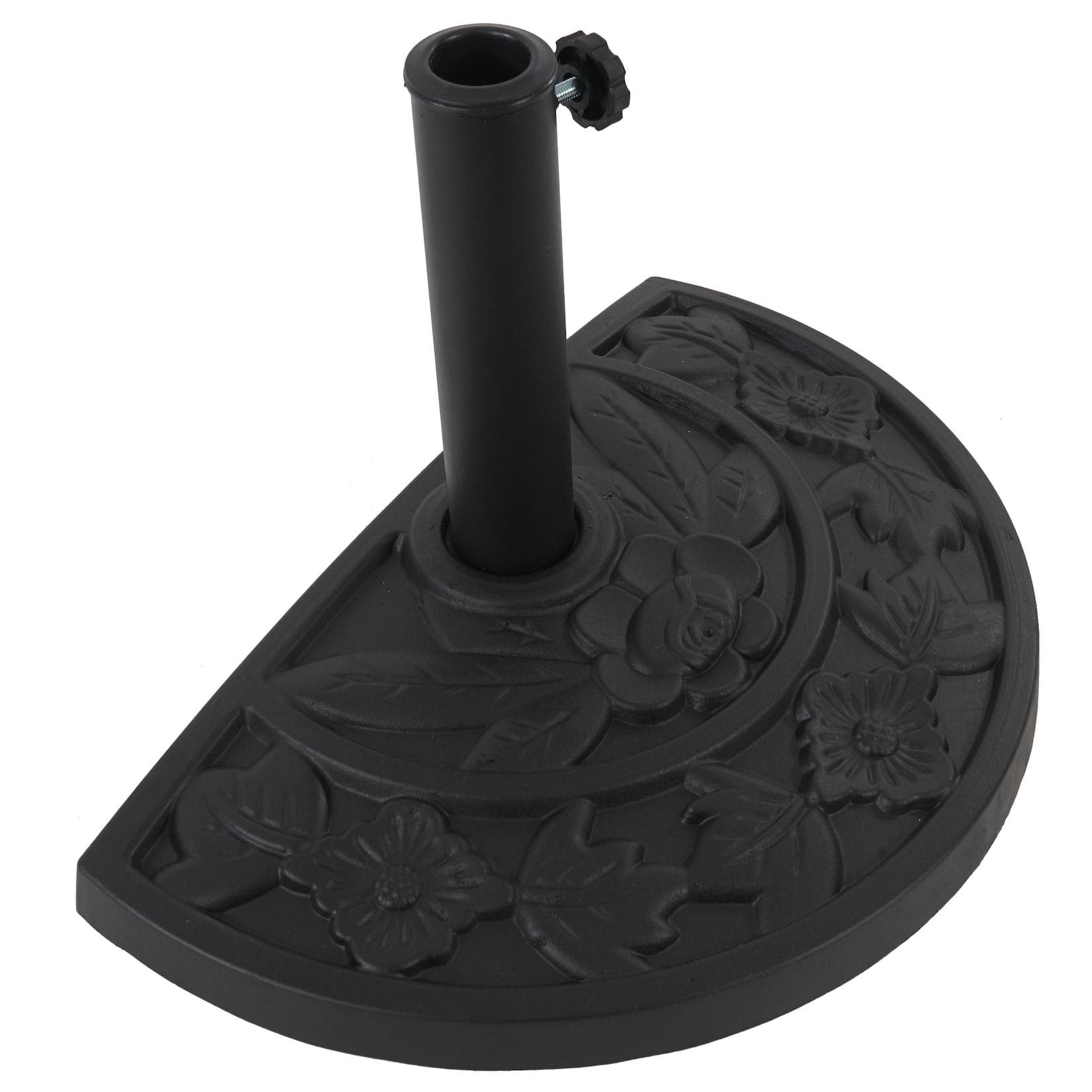 MCW Sonnenschirmständer halbrund Lorca Gußoptik