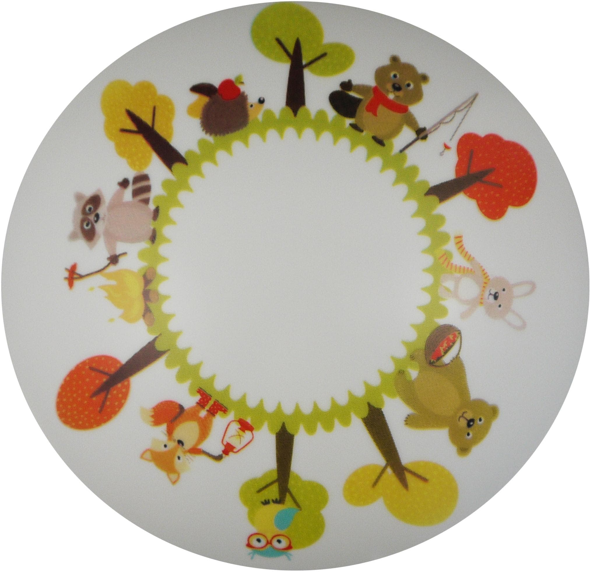 NIERMANN Deckenleuchte Lustige Waldtiere bunt Kinderzimmer