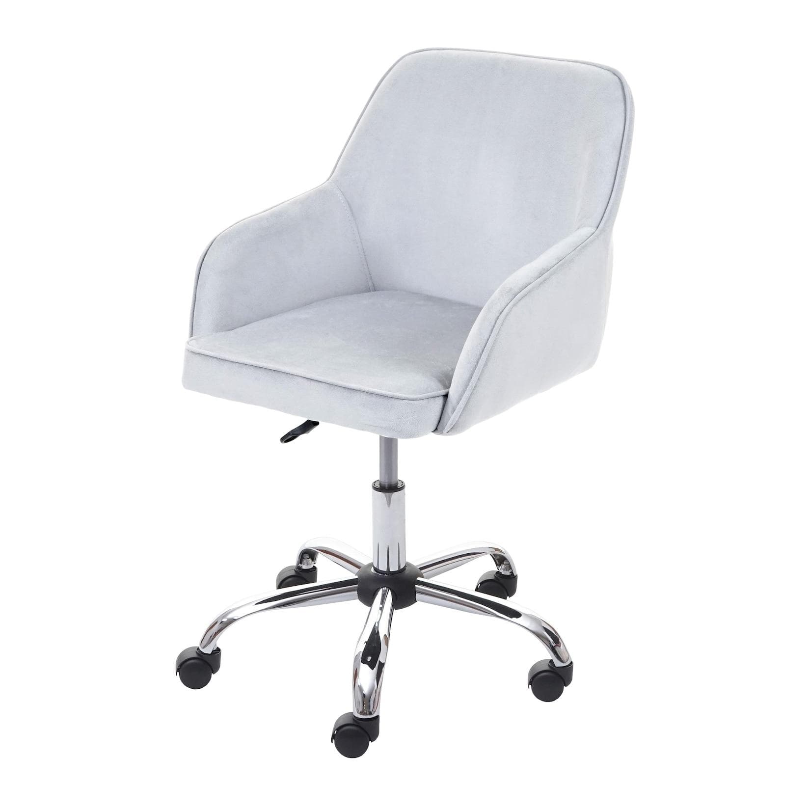 MCW Bürostuhl MCW-F82 Retro Design Samt Grau
