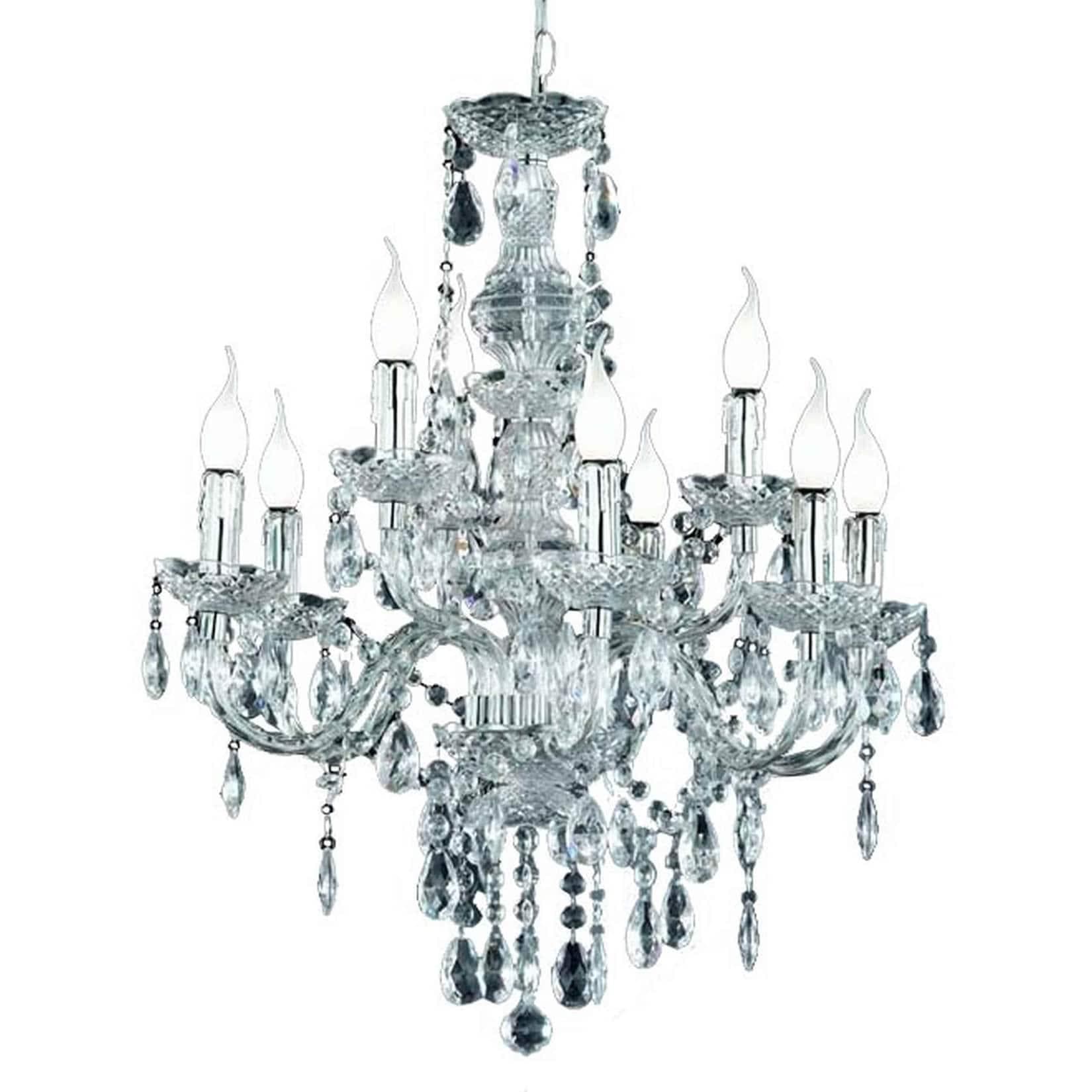 Reality Leuchten Kronleuchter Höhenverstellbar Silber