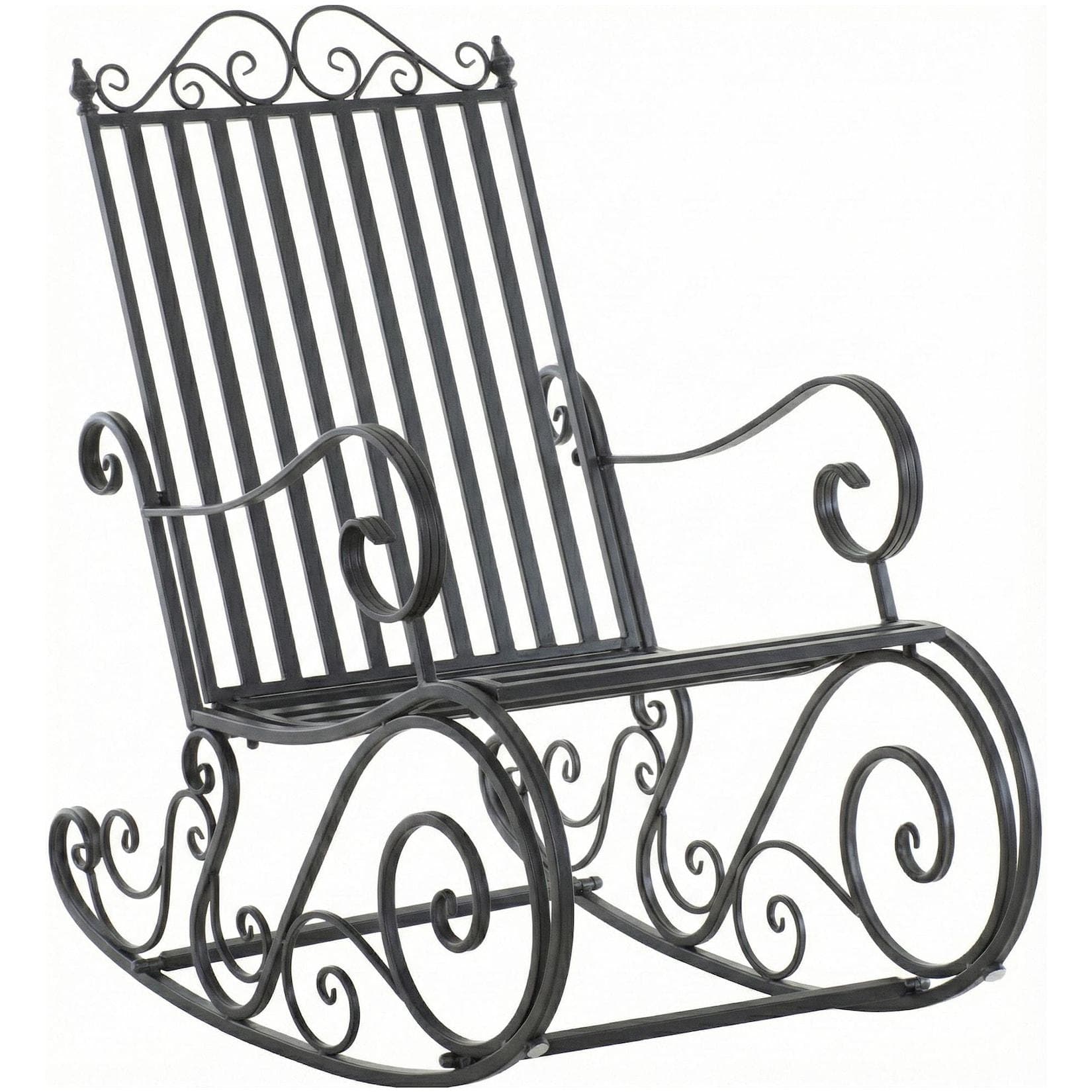 CLP Schaukelstuhl Smilla - Wetterfest, Metallgestell, Landhausstil