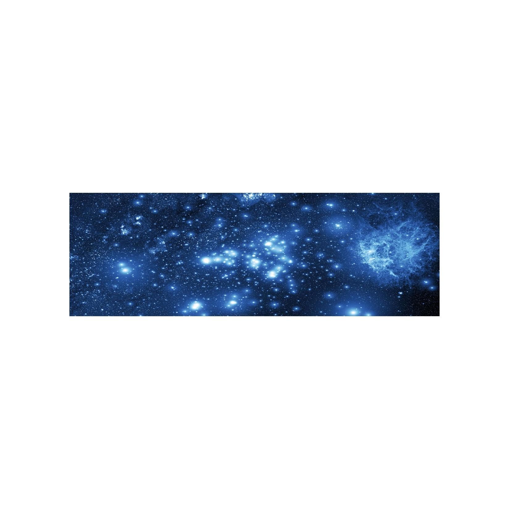 LED-Bild Sternenhimmel 120x40cm Leinwandbild Wandbild mit Timer