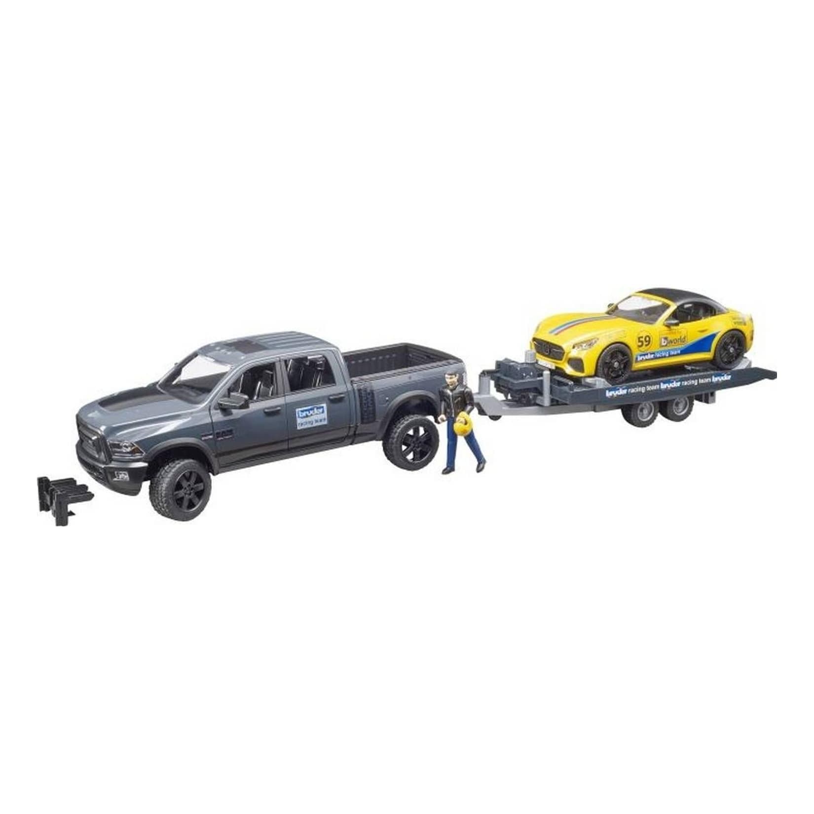 Bruder® RAM 2500 Power Wagon + Roadster Racing Team 02504
