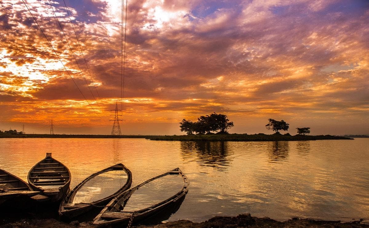 Fototapete PAPERMOON Sonnenuntergang in Indien Vlies 400x260cm