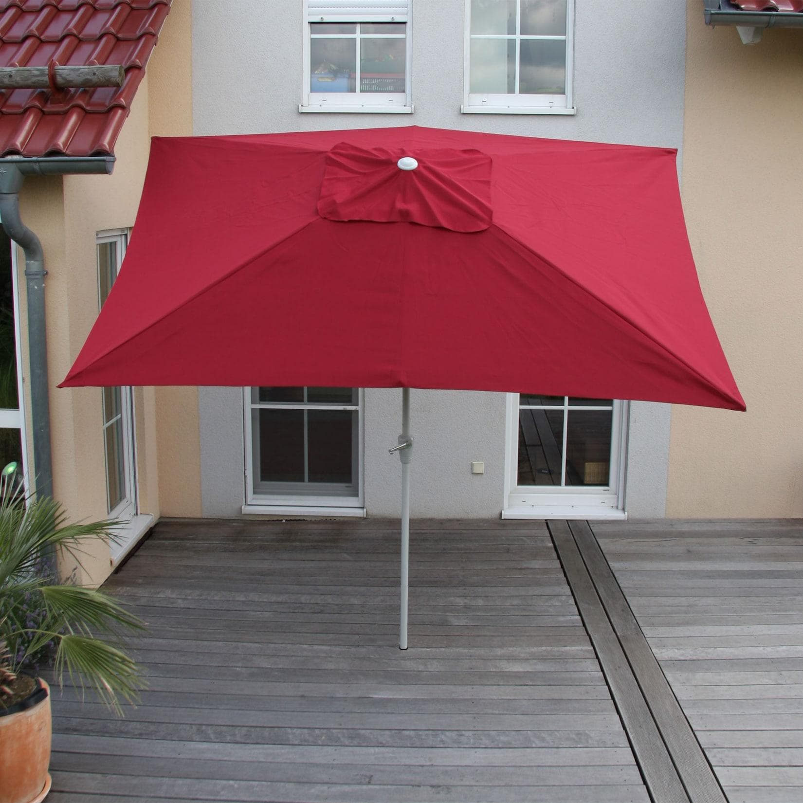 MCW Sonnenschirm Castellammare Kippbar Lüftungsschlitz Rechteckig UV-Schutz 50+