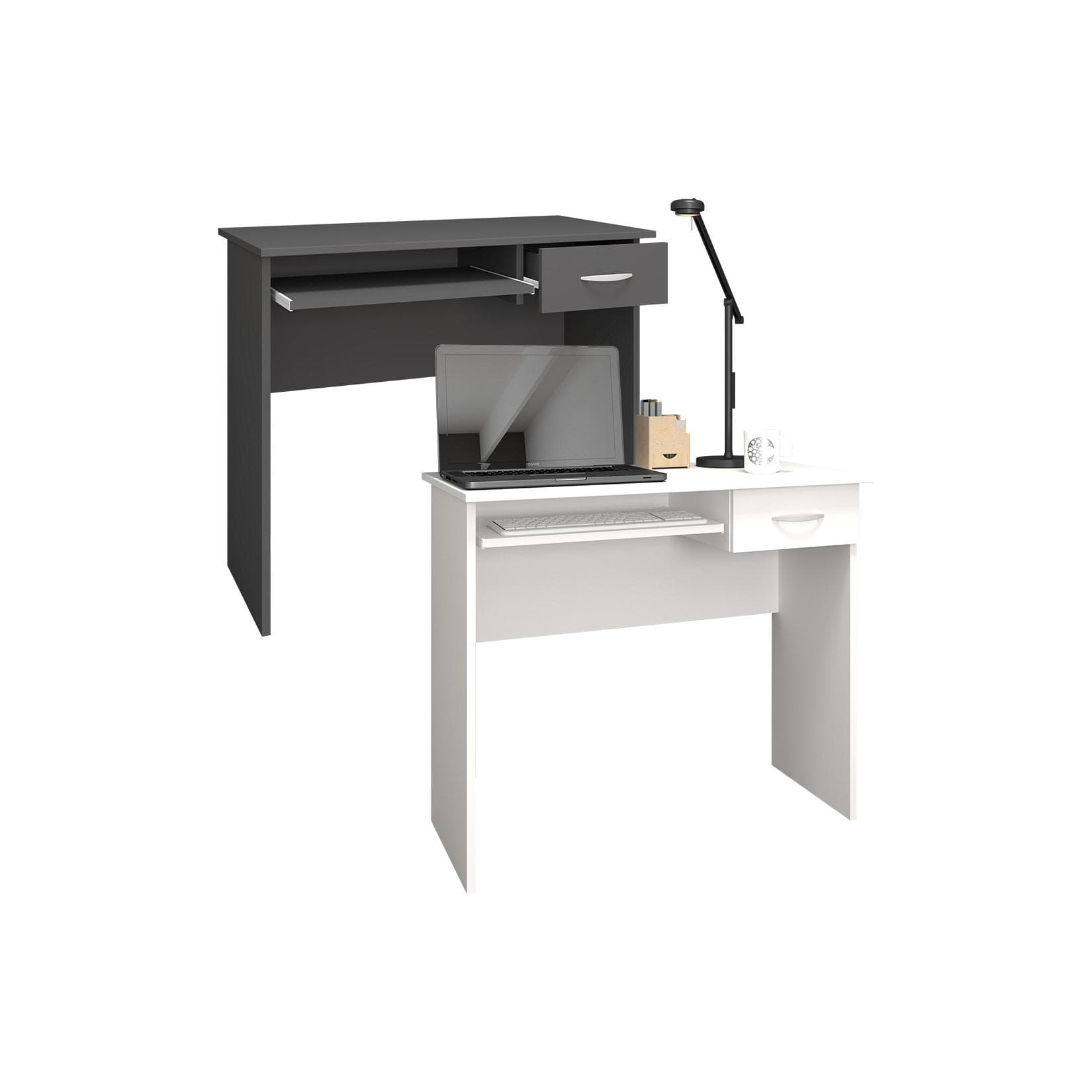VCM Holz Schreibtisch Arusa mit Schublade und Tastaturauszug