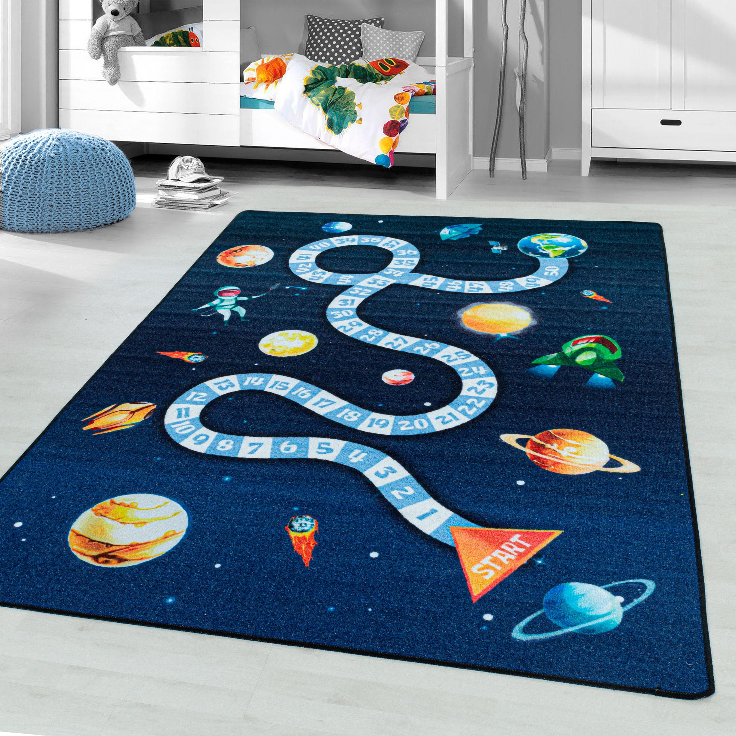 Ayyildiz Teppiche Kinderteppich PLAY 2910 Navy Polyamid Kurzflor