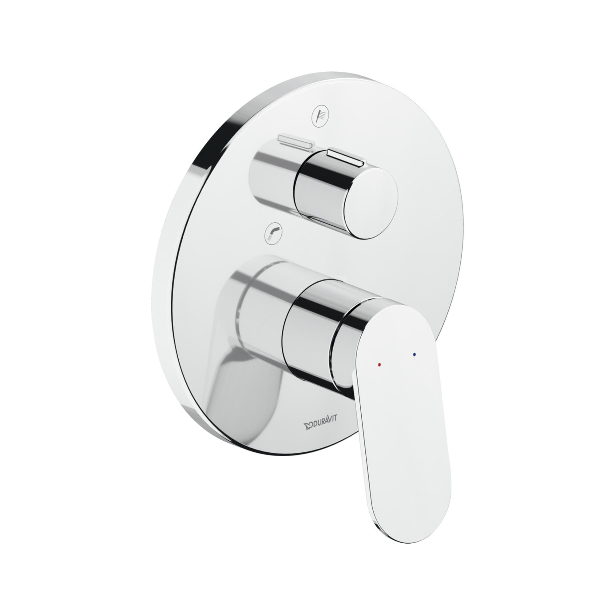 Duravit Wave Unterputz-Wannenarmatur Umstellventil Chrom