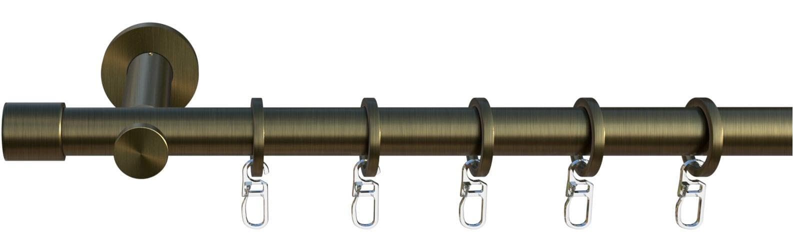 INDEKO Gardinenstange Linz messing-antik 440cm Ø16mm Eisen