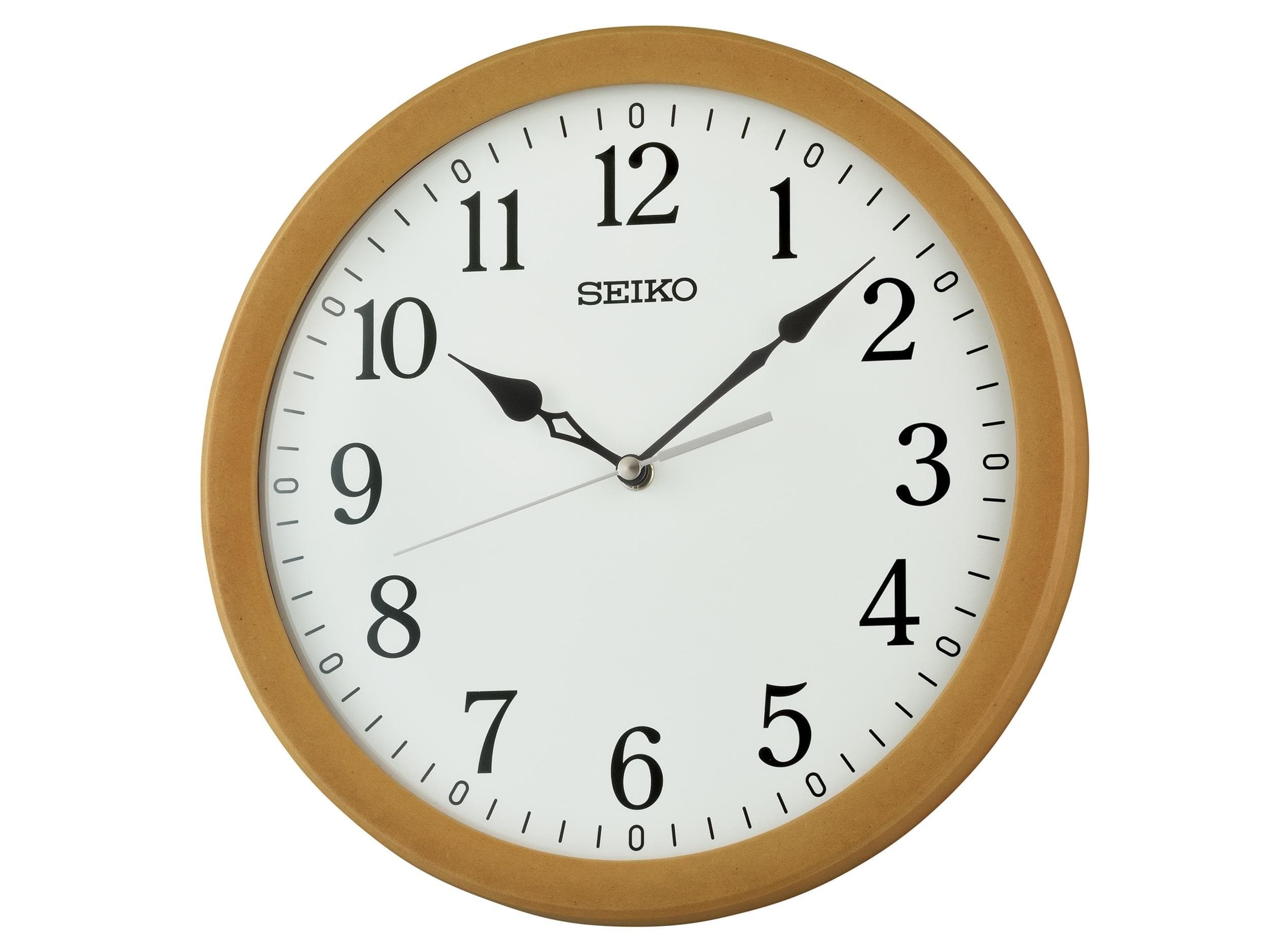 SEIKO Wanduhr Braun - Quarz, 29,5cm, Holz, Glas