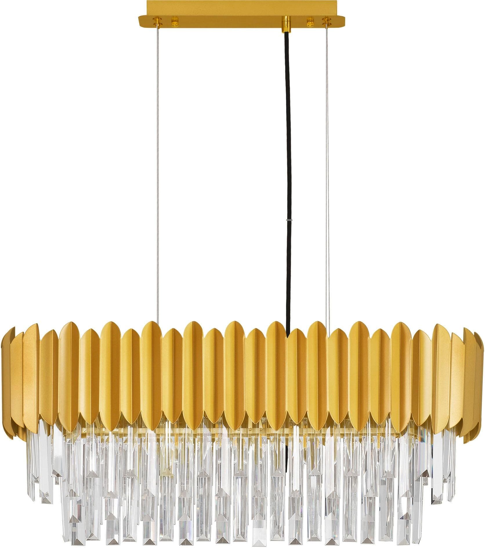 NOVA LUCE Hängeleuchte Magnolia Gold 5 Lichtquellen