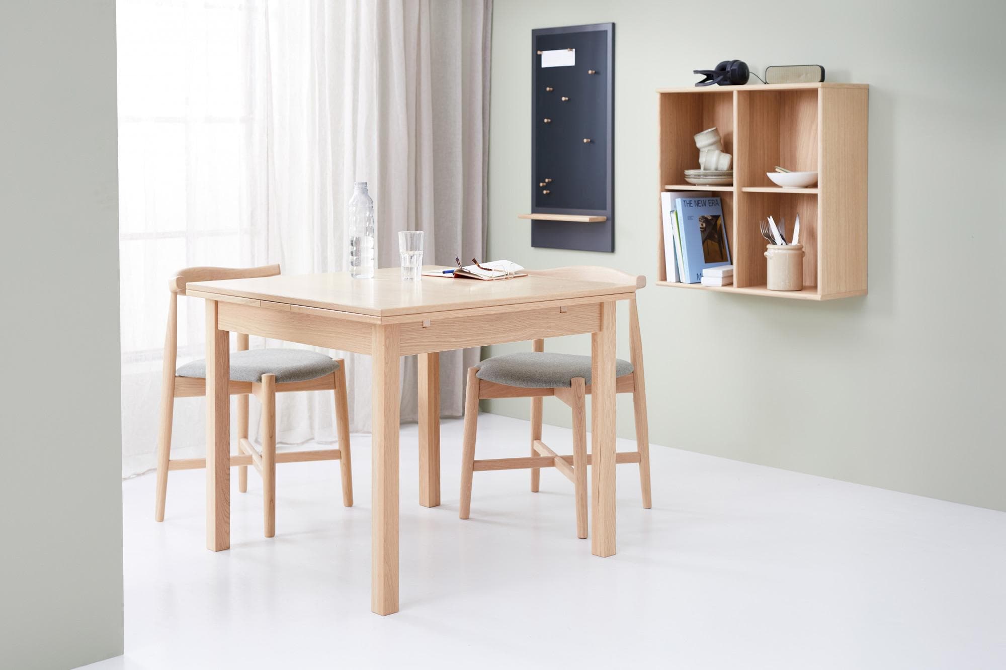 Essgruppe Hammel Furniture Findahl/Basic by Hammel Dinex/Dora, braun, Eiche weiß pigmentiert, ausziehbar