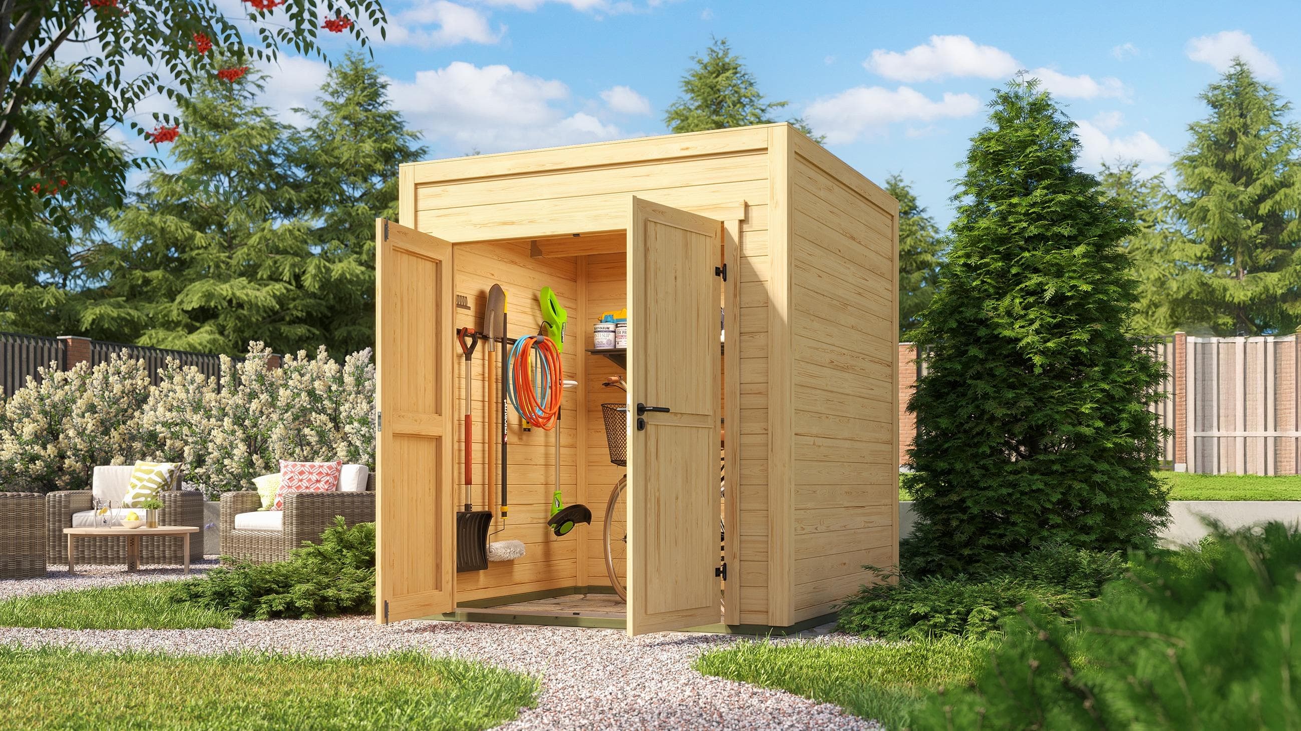 Gartenhaus NORDIC HOLZ Fynn 1 Massivholz