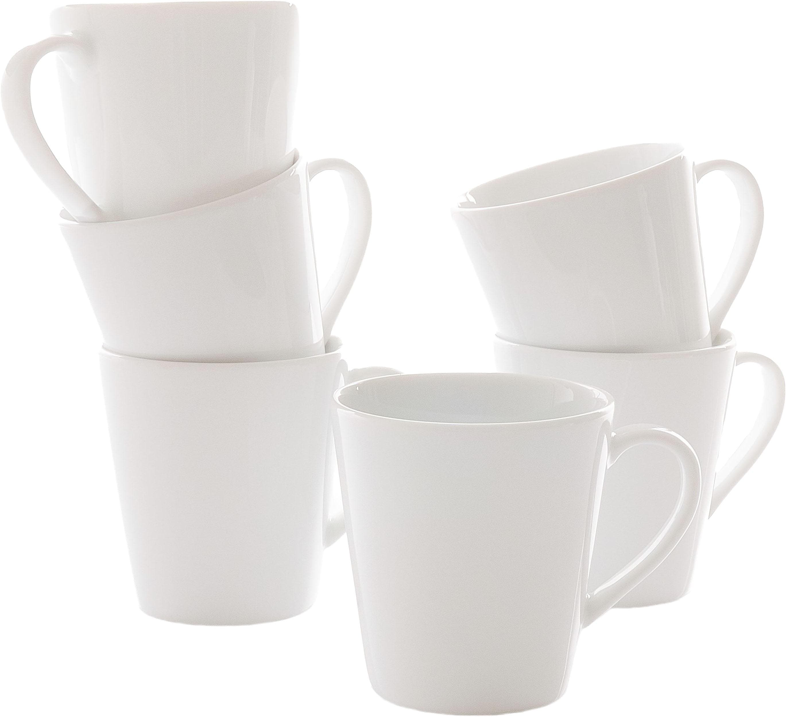 Retsch Arzberg Henkelbecher HEIKE WEISS 250 ml Set 6-tlg. Porzellan