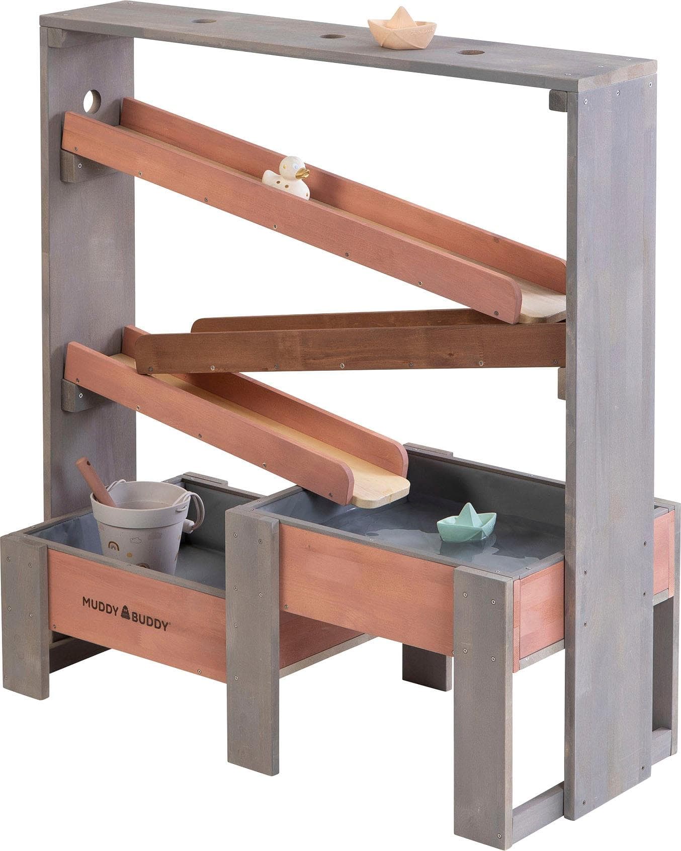 Wasserbahn MUDDY BUDDY Aqua Tower - Holzspielzeug rosa