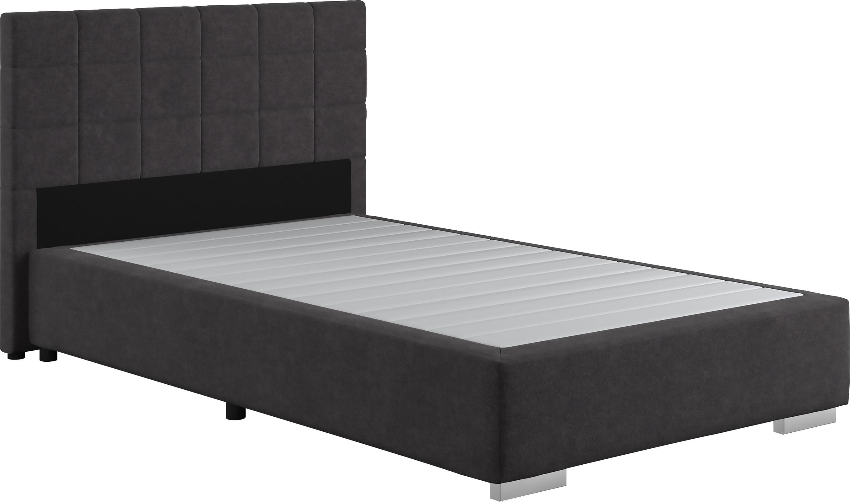 COTTA Boxspringbett Simba Schwarz mit gepolstertem Kopfteil