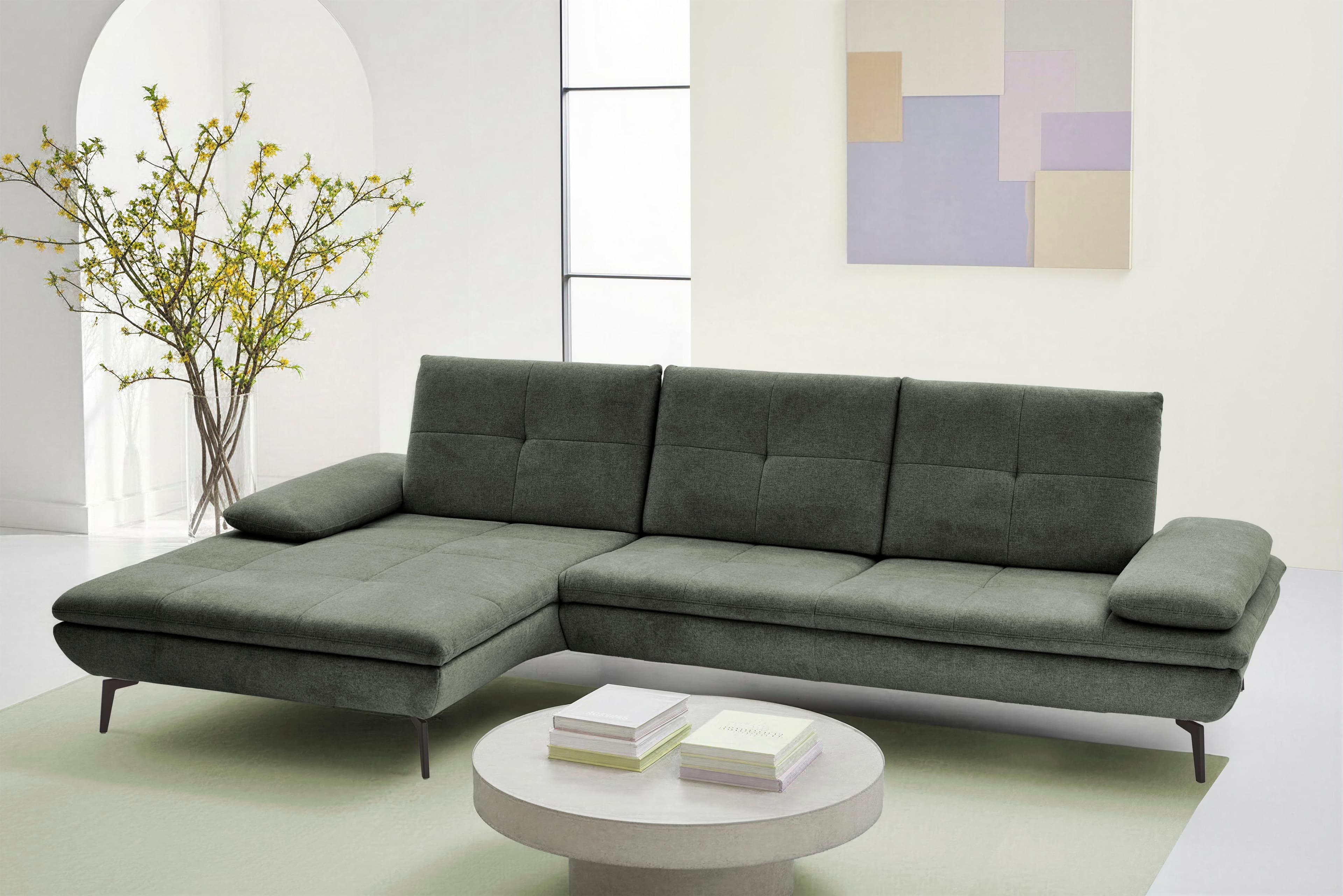 Ecksofa DIE PLANBAR L-Form Cyber Moos 322cm