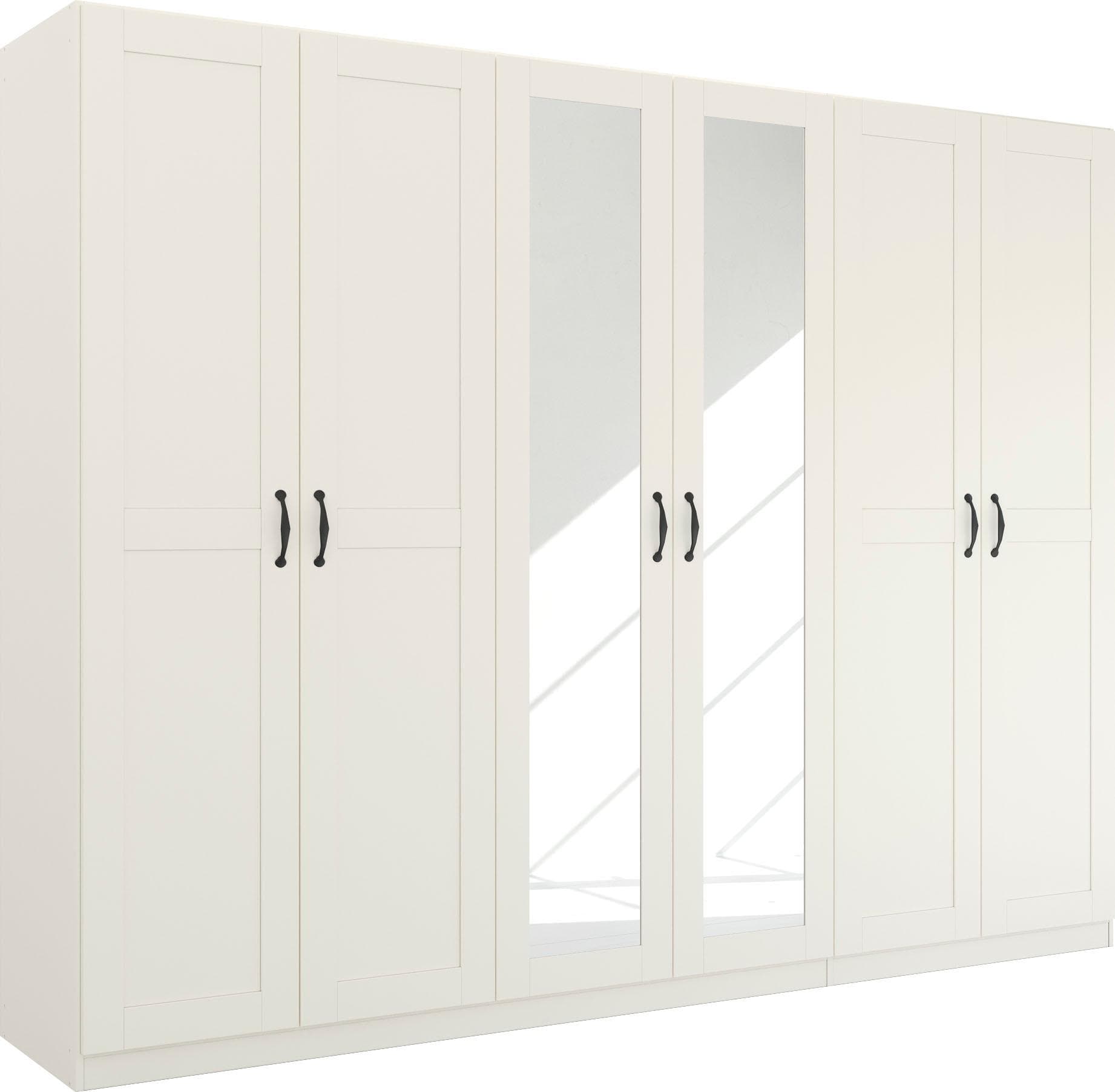 Rauch Drehtürenschrank COTTAGE BY QUADRA SPIN Weiß mit Spiegeltüren