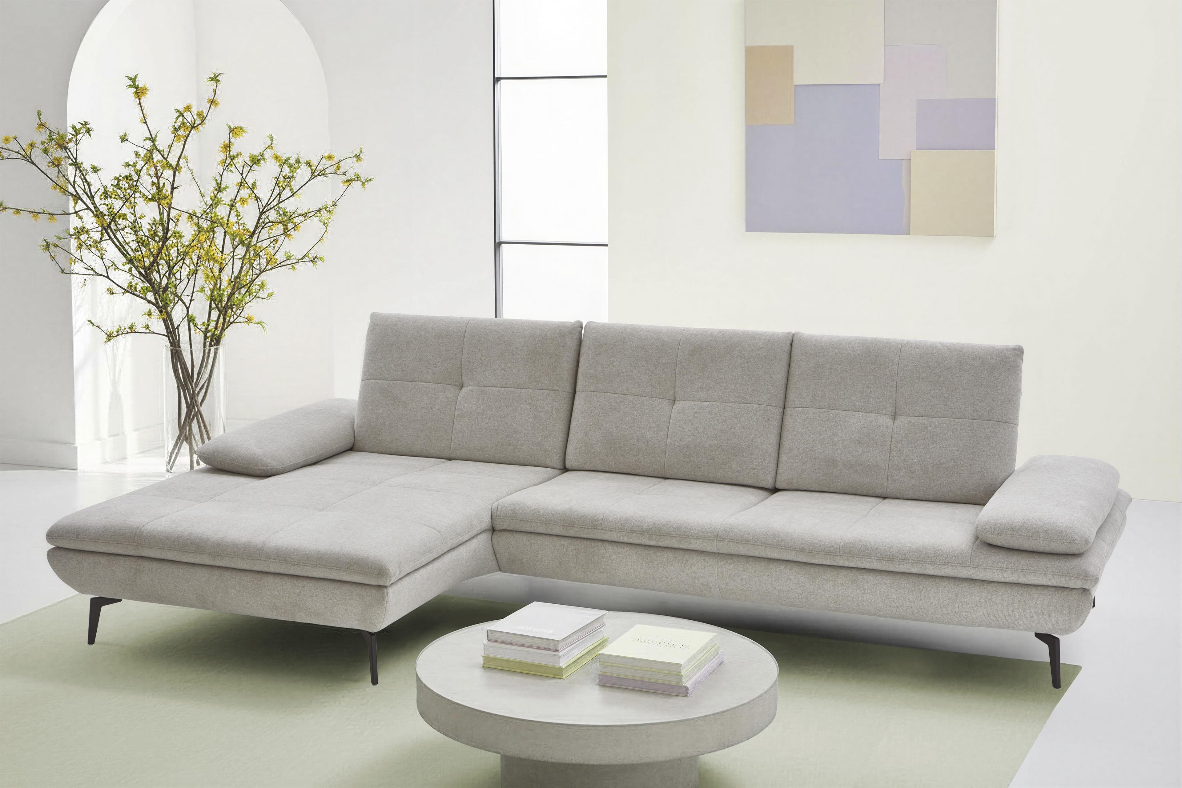 Ecksofa DIE PLANBAR L-Form Beige 100% Recyceltes Polyester