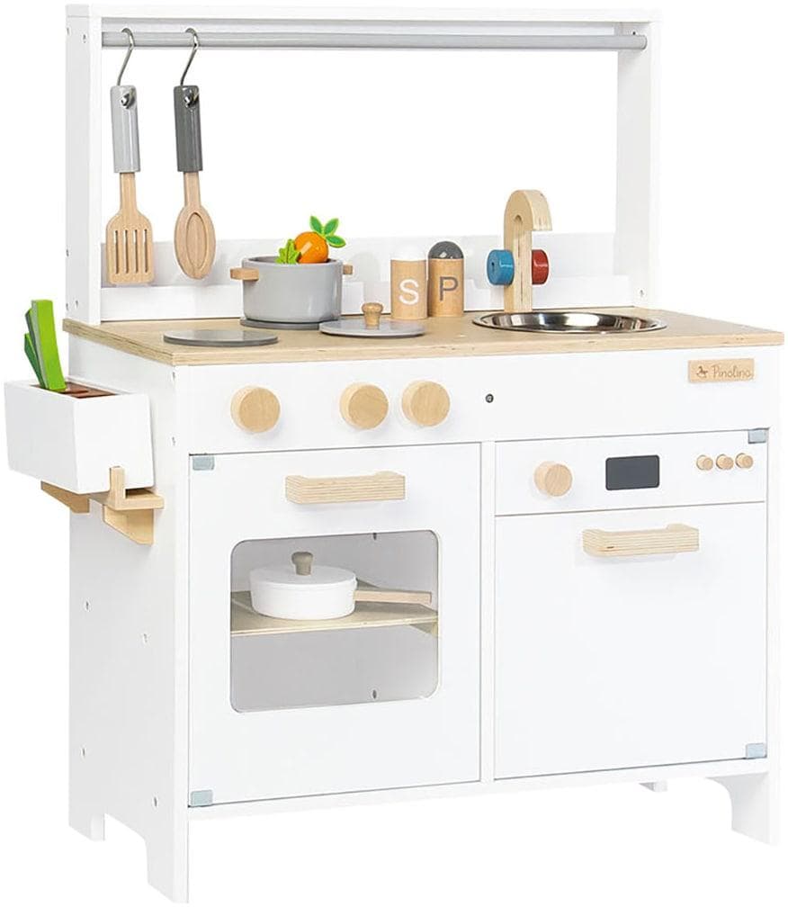 Pinolino Spielküche Stine Weiß/Natur Holz