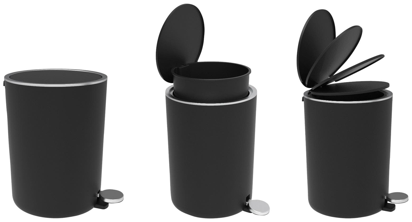 Kosmetikeimer BISCHOF Piaso Schwarz ABS