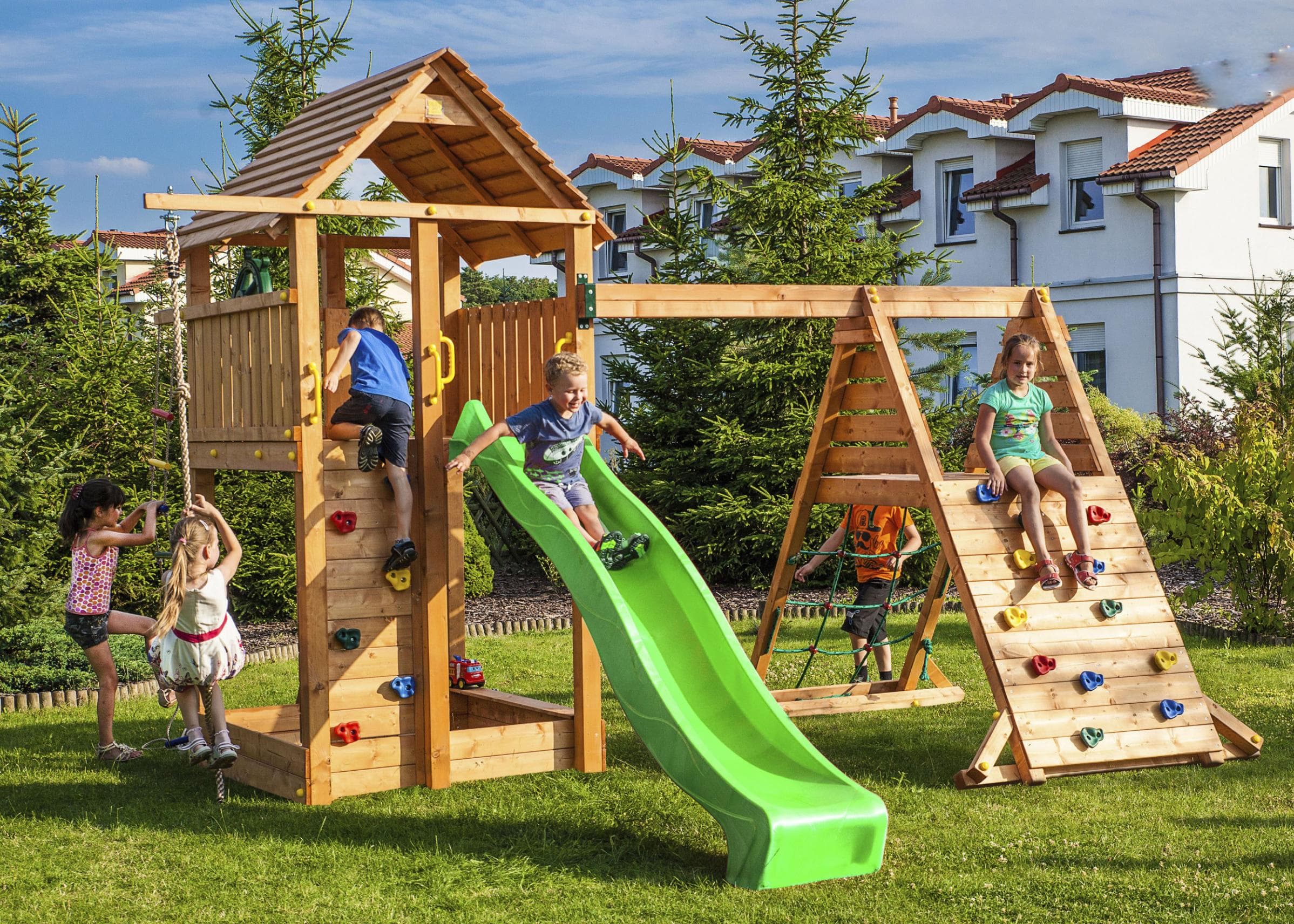FUNGOO Spielturm Klettergerüst FORTRESS Spider+ - 560x305x445 cm