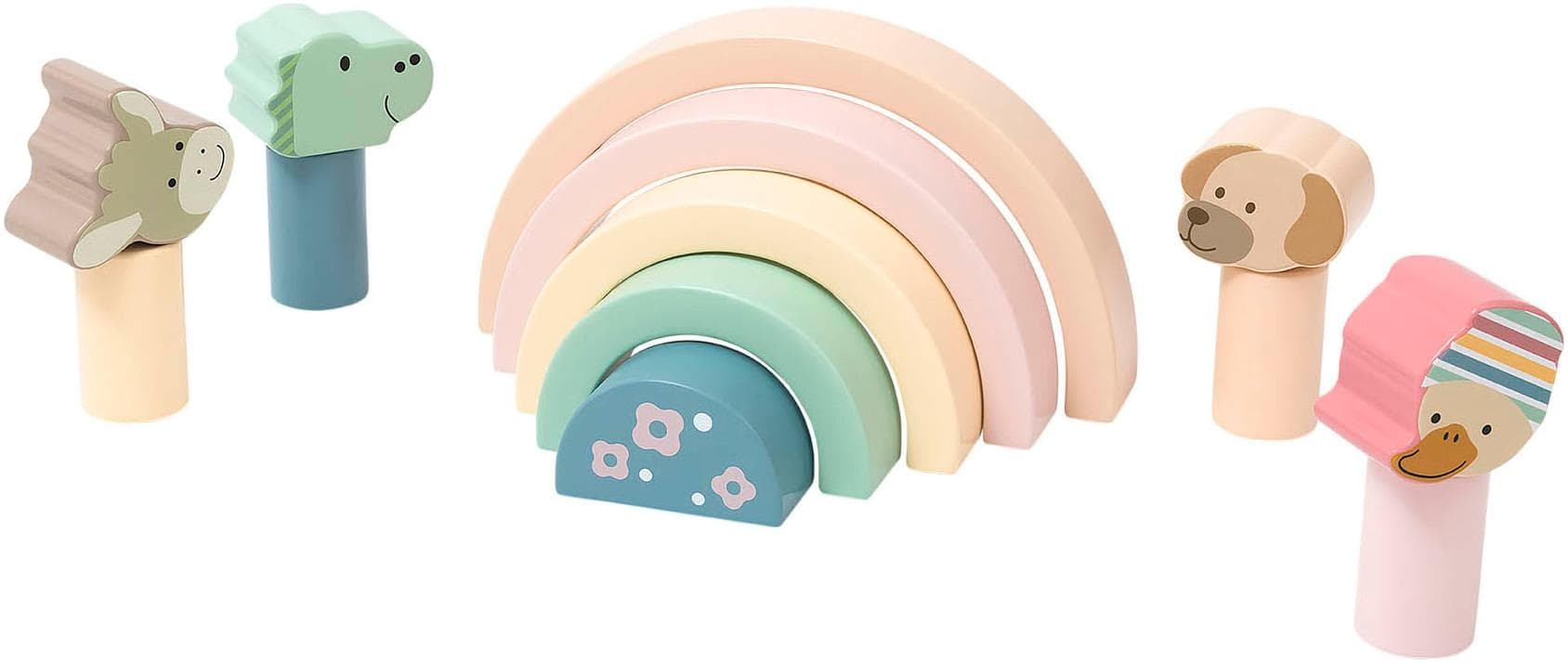 Sterntaler Regenbogen Holzbausteine Rosa 13-teilig