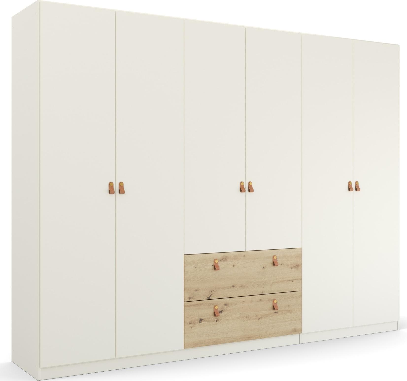Rauch Drehtürenschrank HOMEY BY QUADRA SPIN Weiß Eiche Artisan